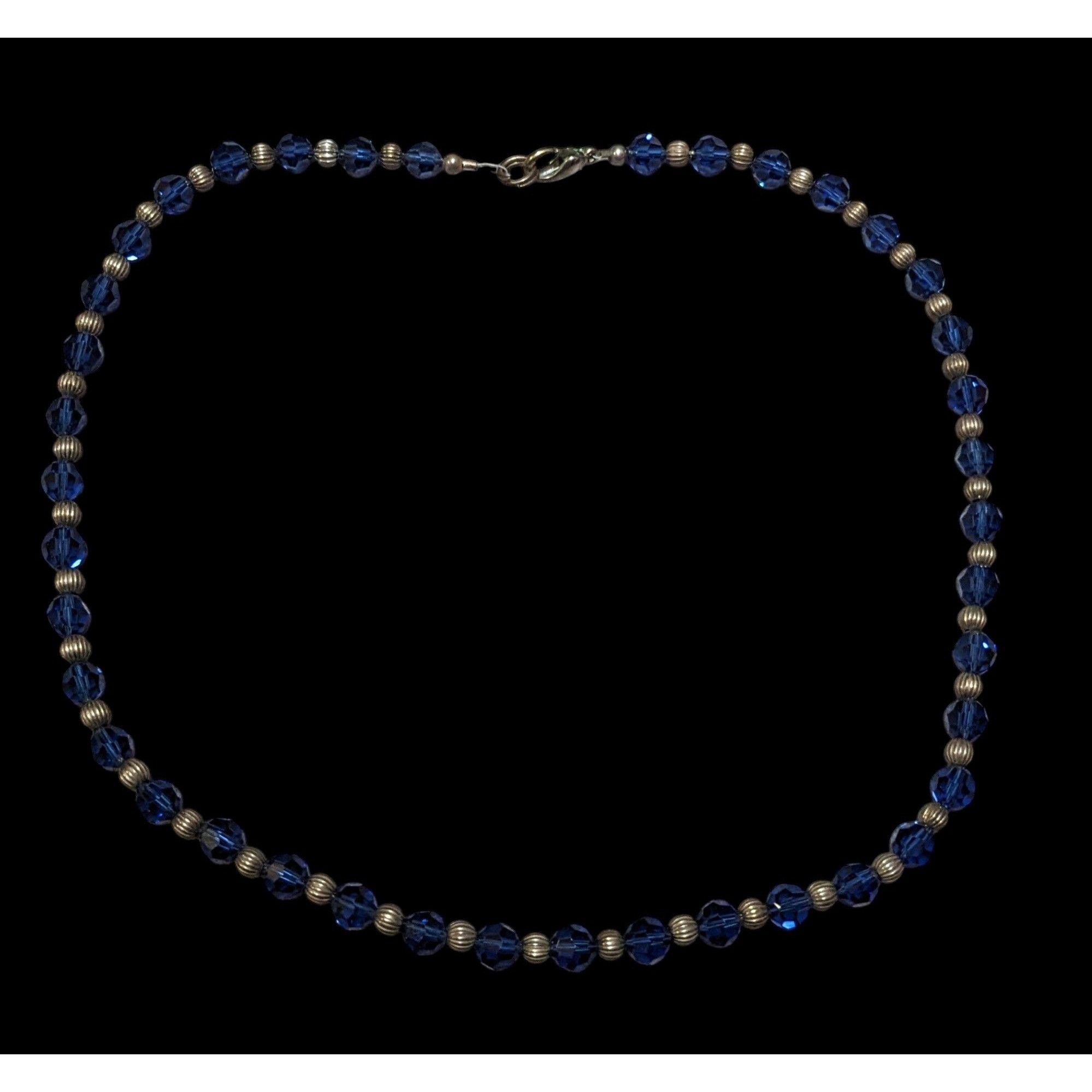 Other Casual Silver Tone And Blue Beaded Necklace Size ONE SIZE - 1 Thumbnail