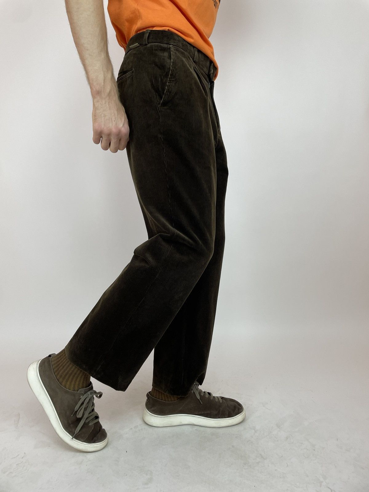 Lacoste LACOSTE VINTAGE VELVET Brown Pleated TROUSERS PANTS size F44 Size US 34 / EU 50 - 7 Thumbnail