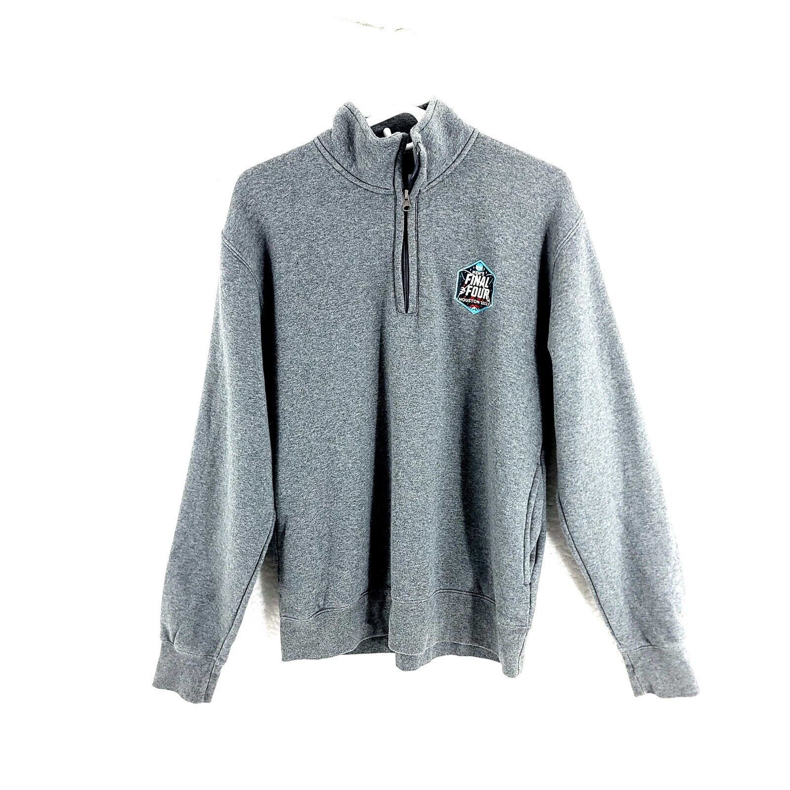 Designer Big Cotton Final Four Houston 2023 Gray 1/4 Zip Sweater Smal Size US S / EU 44-46 / 1 - 1 Thumbnail
