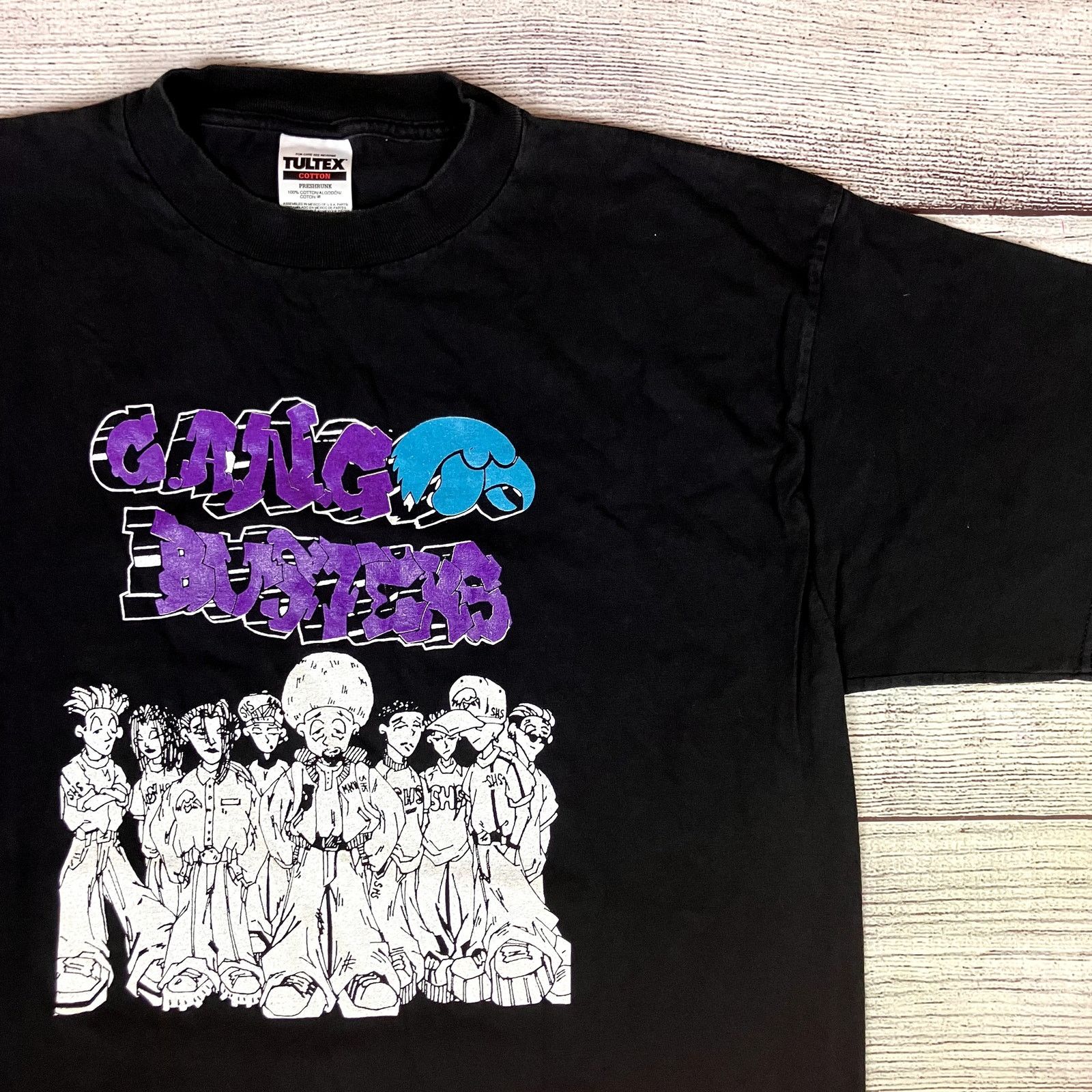 Tultex × Vintage Vintage 1990s Gang Busters Double Sided T-shirt Size US XL / EU 56 / 4 - 1 Thumbnail