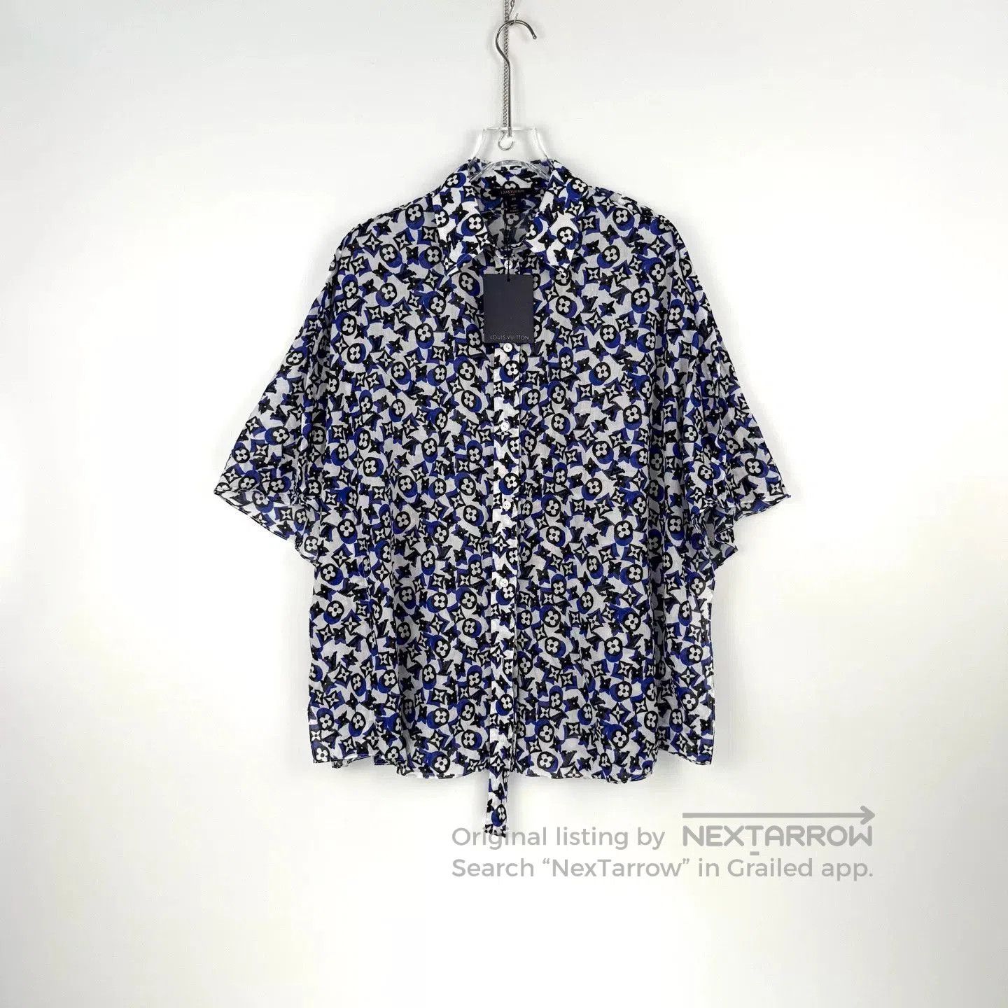 Louis Vuitton Louis Vuitton Blue Logo Cotton Shirt. Size US S / EU 44-46 / 1 - 3 Thumbnail