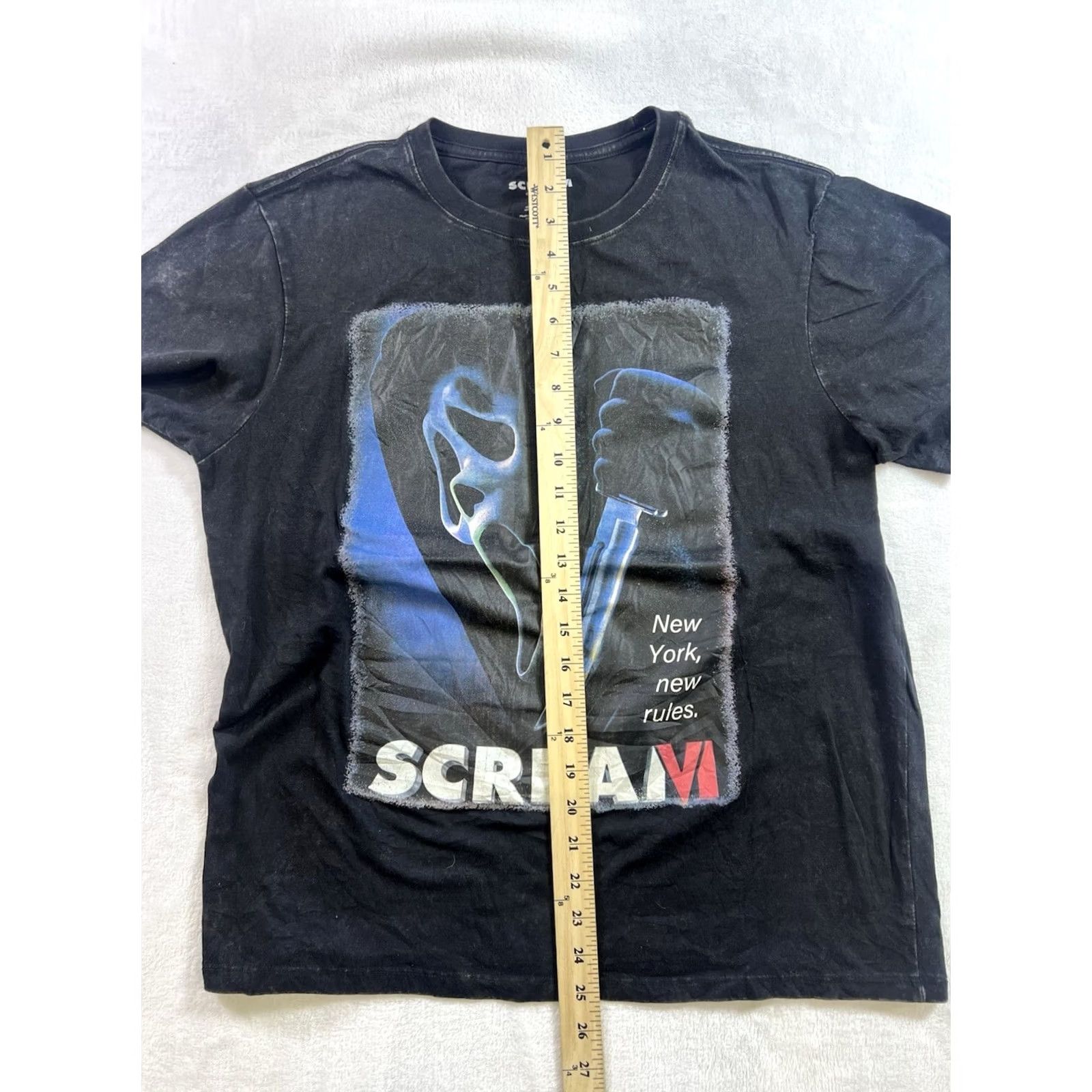 Vintage Scream Shirt Men's Black Ghostface Horror Movie T-Shirt L Size US L / EU 52-54 / 3 - 3 Thumbnail