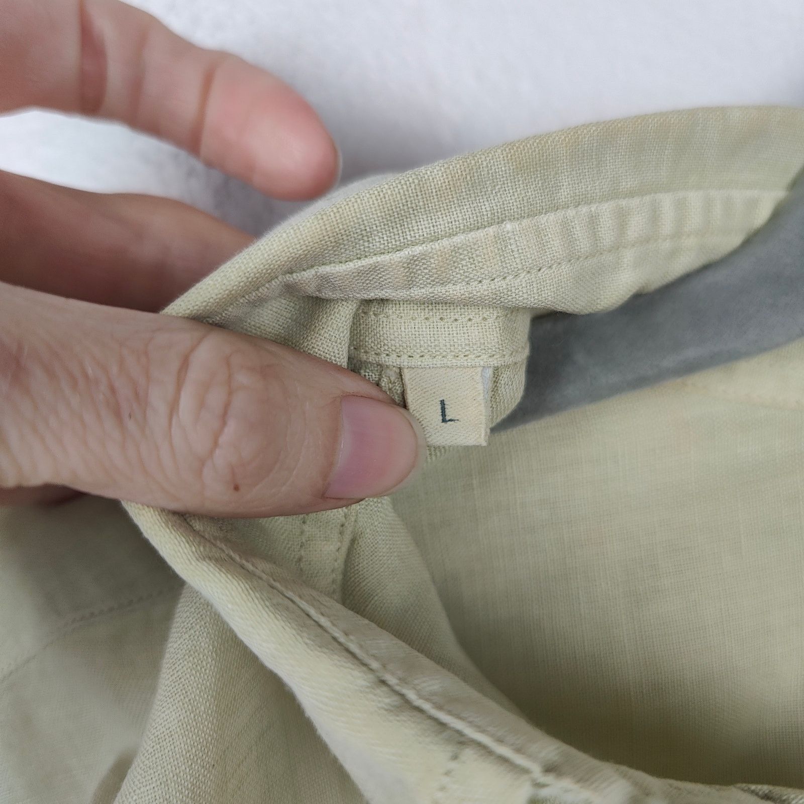 Other Fly3 Linen Blend Down Up Shirt Mens Large Light Green Size US L / EU 52-54 / 3 - 4 Thumbnail
