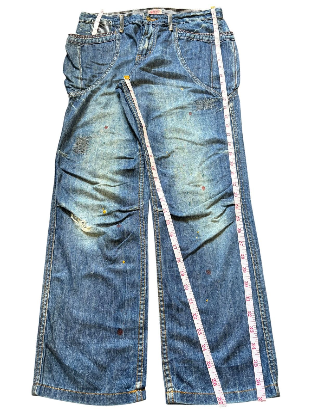 Dsquared2 Vintage Japanese Brand Painted Distressed Jeans Size 30" / US 8 / IT 44 - 7 Thumbnail