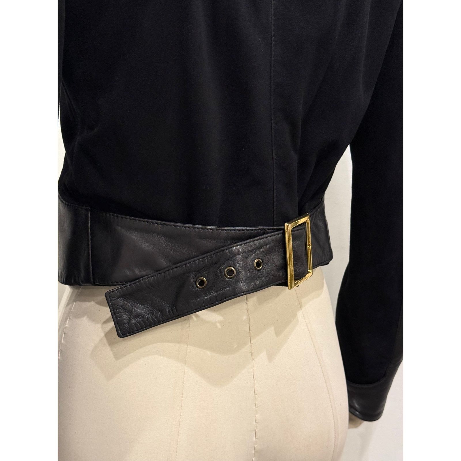 Dolce & Gabbana 2001 Dolce & Gabbana cropped leather jacket with velvet Size M / US 6-8 / IT 42-44 - 6 Thumbnail