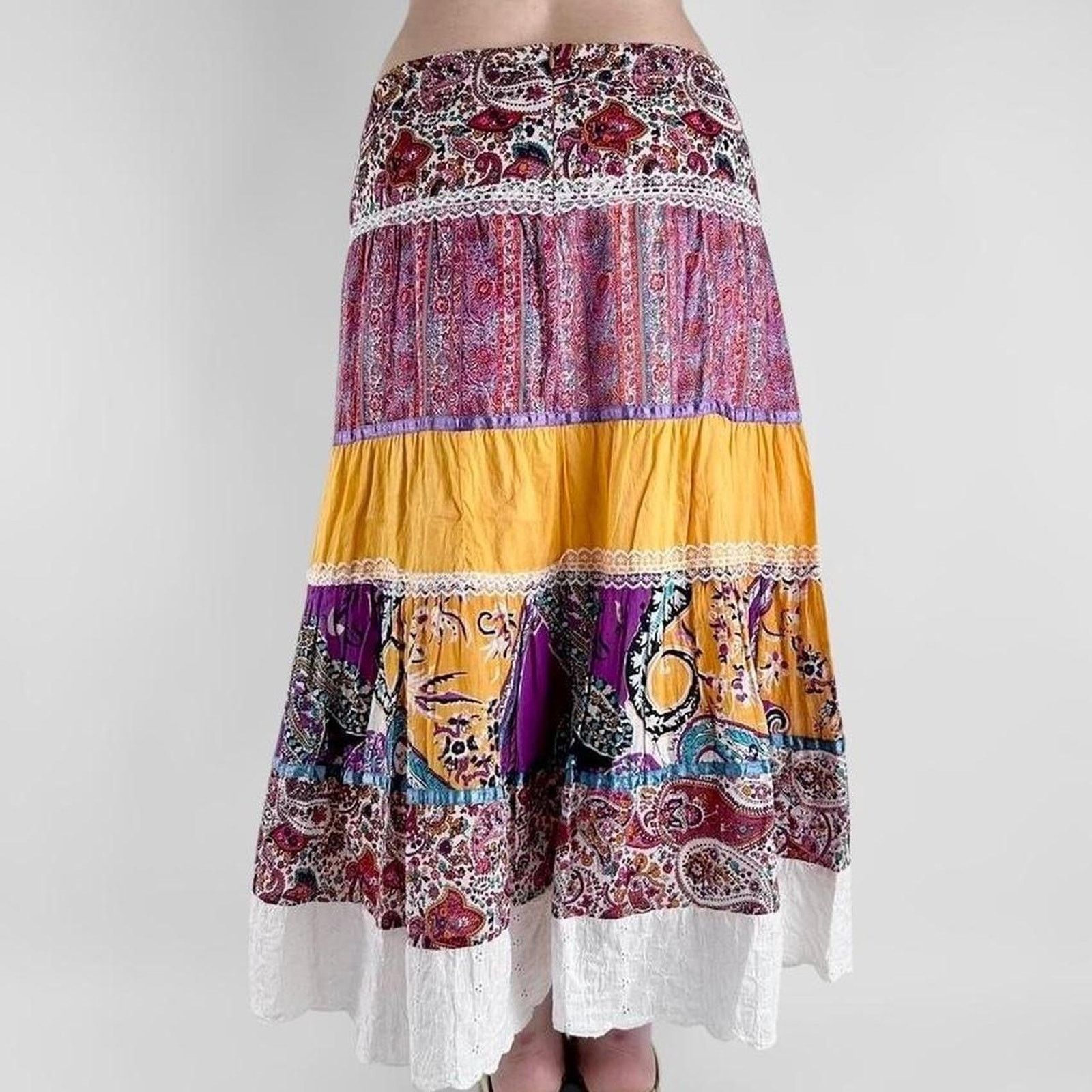 Other y2k boho festival patchwork maxi skirt Size 34" / US 12 / IT 48 - 5 Thumbnail