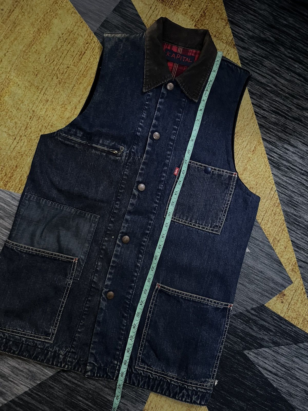 Kapital 1990s kapital patchworking craftmanship denim-tartan #H4 Size US L / EU 52-54 / 3 - 7 Thumbnail