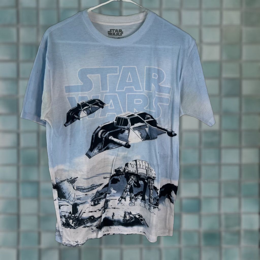 Star Wars Star Wars Mens Blue Short Sleeves Crew Neck Battle Scene Graphic T Shirt Size M Size US M / EU 48-50 / 2 - 1 Thumbnail