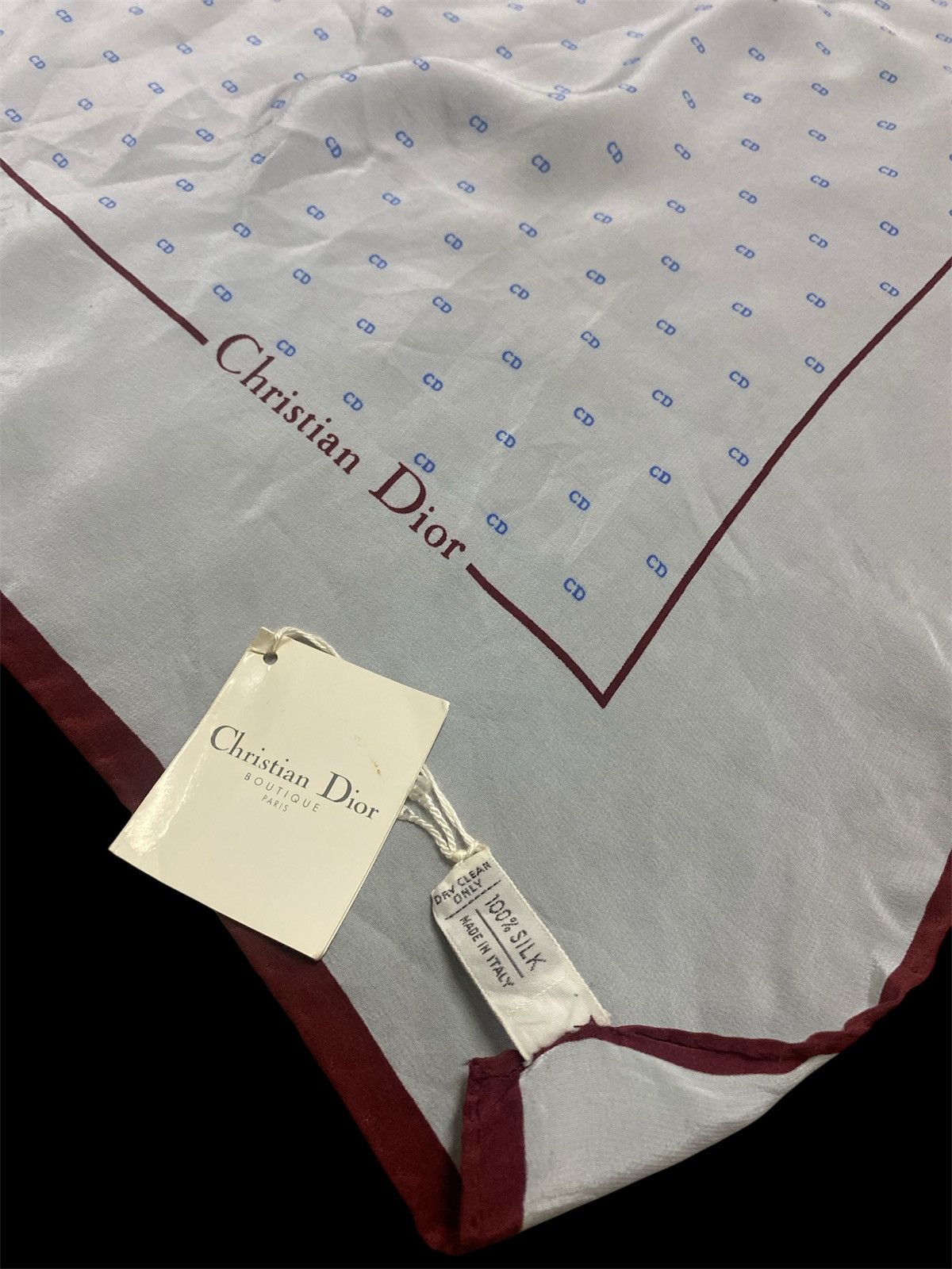 Dior NOS Vintage Christian Dior CD Monogram Silk Scarf Size ONE SIZE - 1 Thumbnail