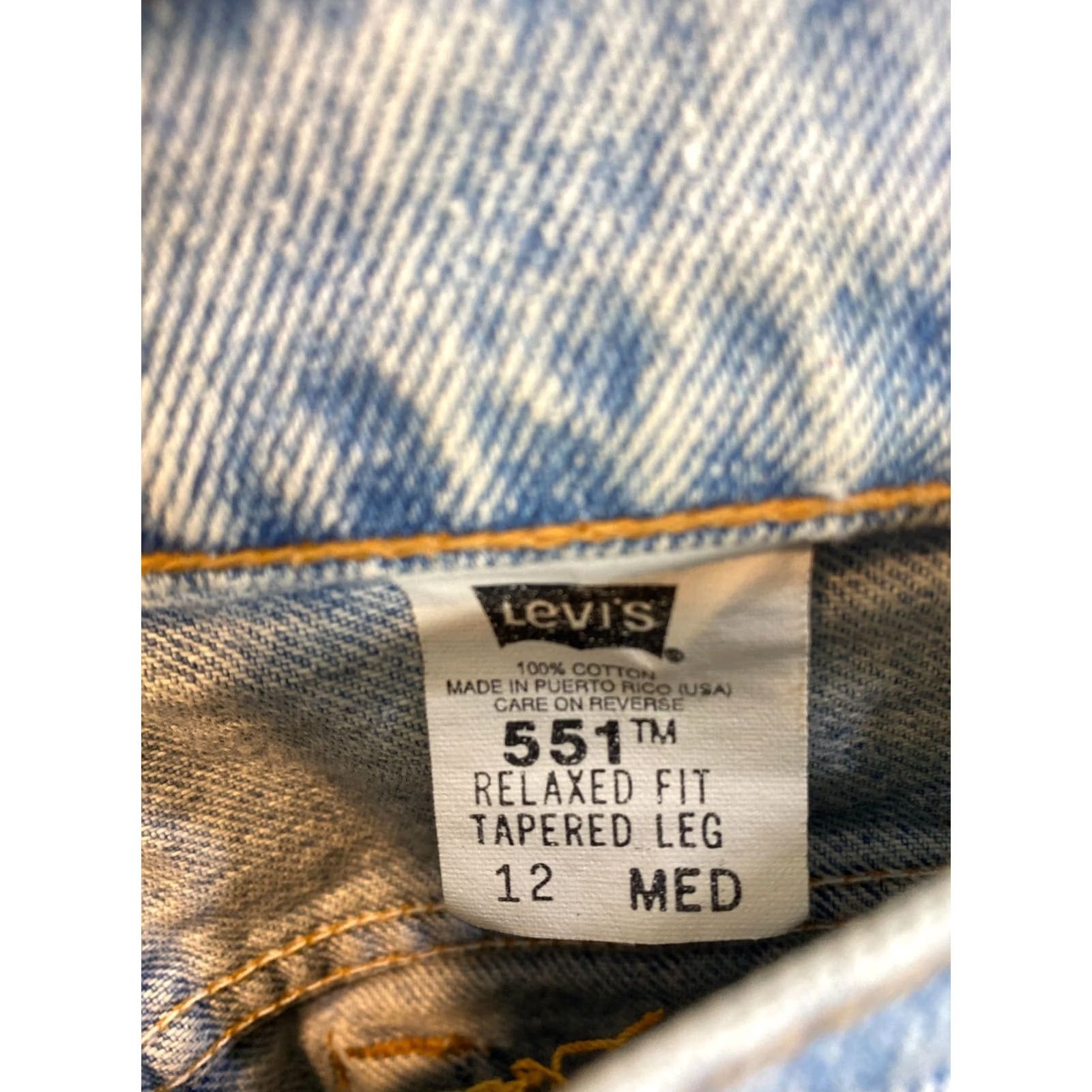 Levi's VINTAGE Levi's 551 Jeans Womens High Rise Relaxed Tapered Leg Blue USA Made Sz 12 Size 34" / US 12 / IT 48 - 6 Thumbnail