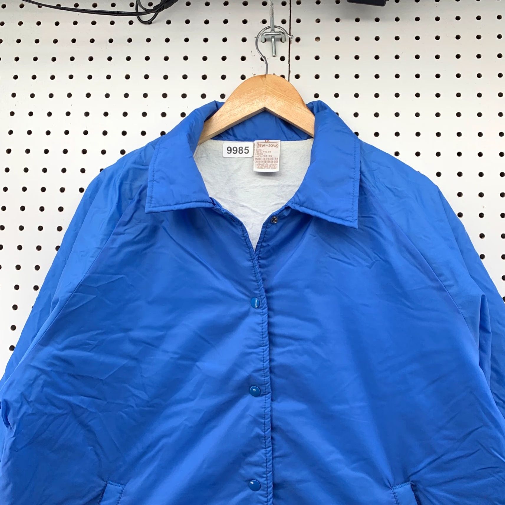 Sears VINTAGE Sears 90s Snap Jacket Plus Size 1X Blue Women Long Sleeve Nylon Size XL / US 12-14 / IT 48-50 - 4 Thumbnail