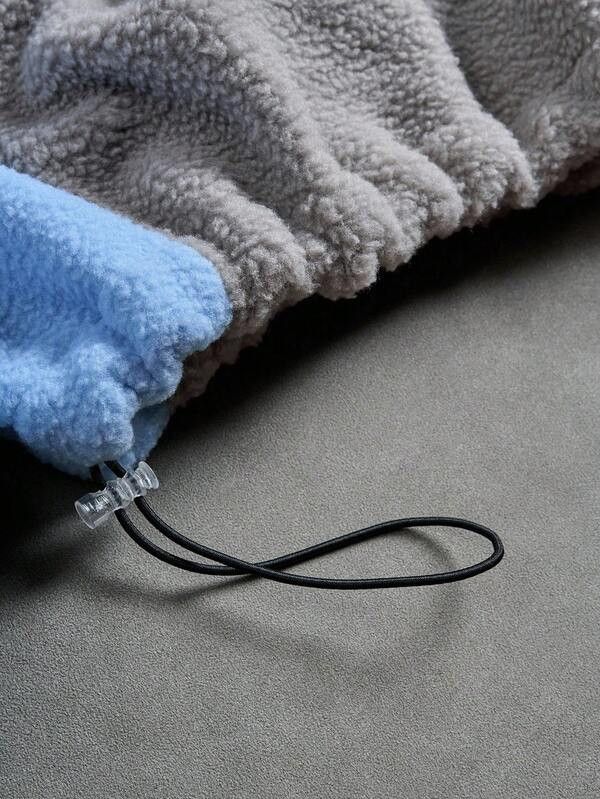 Japanese Brand Grey & Blue Panel Fleece Zip Up Hoodie. Size US M / EU 48-50 / 2 - 5 Thumbnail