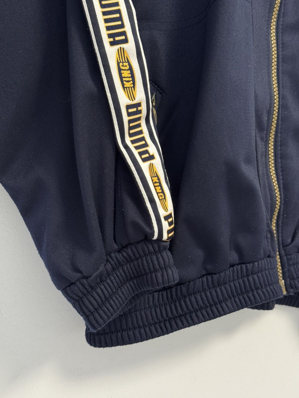 Puma Vintage Puma King Track Jacket Navy Blue Tape Logo Size US XL / EU 56 / 4 - 11 Thumbnail