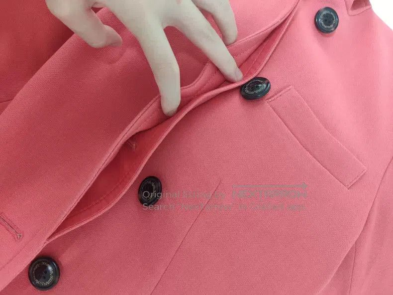 Vivienne Westwood Vivienne Westwood Peach Pink Slim Fit Trench Coat Size XS / US 0-2 / IT 36-38 - 6 Thumbnail