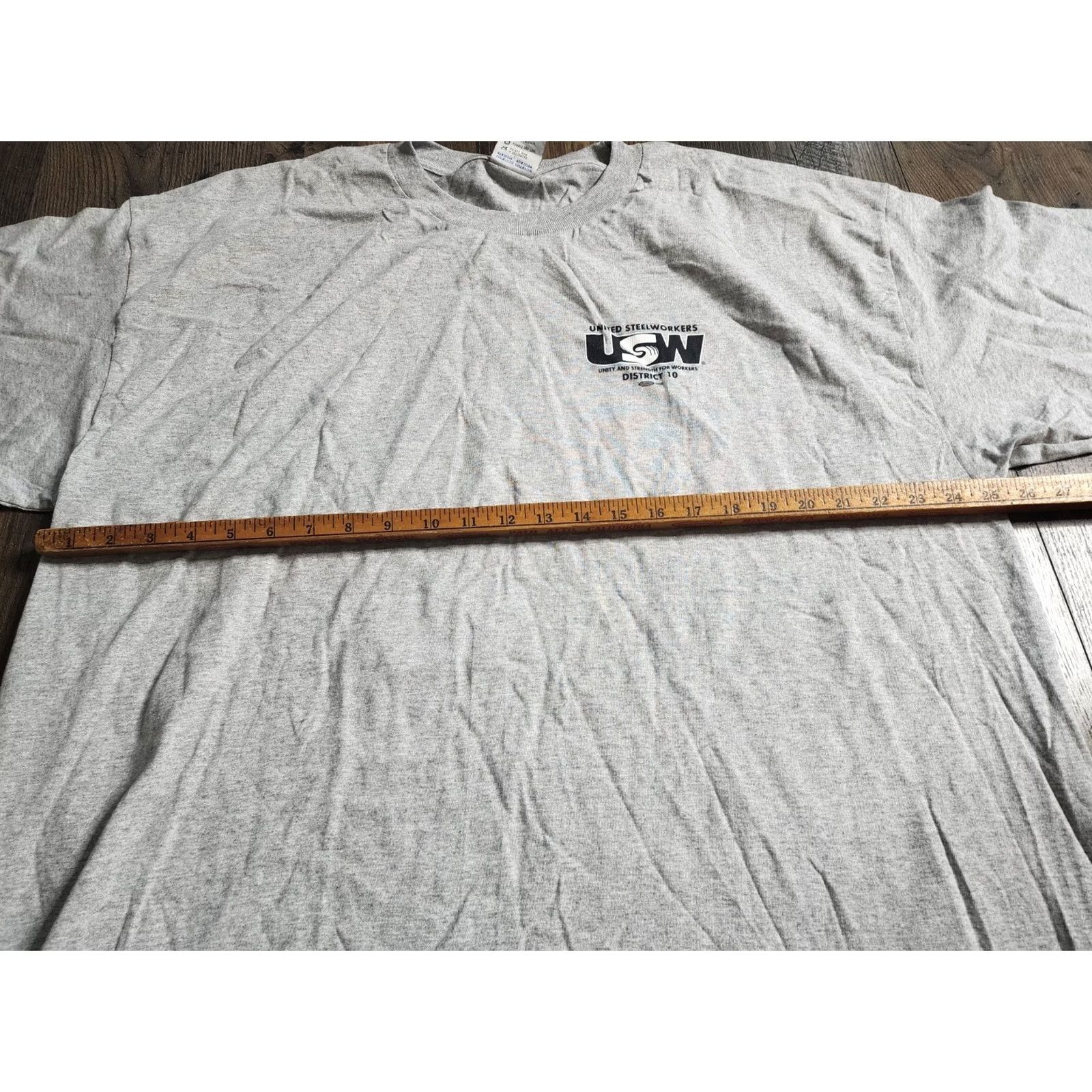 Vintage Mens 3XL Steelworkers Union District 10 American Eagle T Shirt Double Sided Shirt Mens 3XL Gray Cotton Size US XXL / EU 58 / 5 - 3 Thumbnail