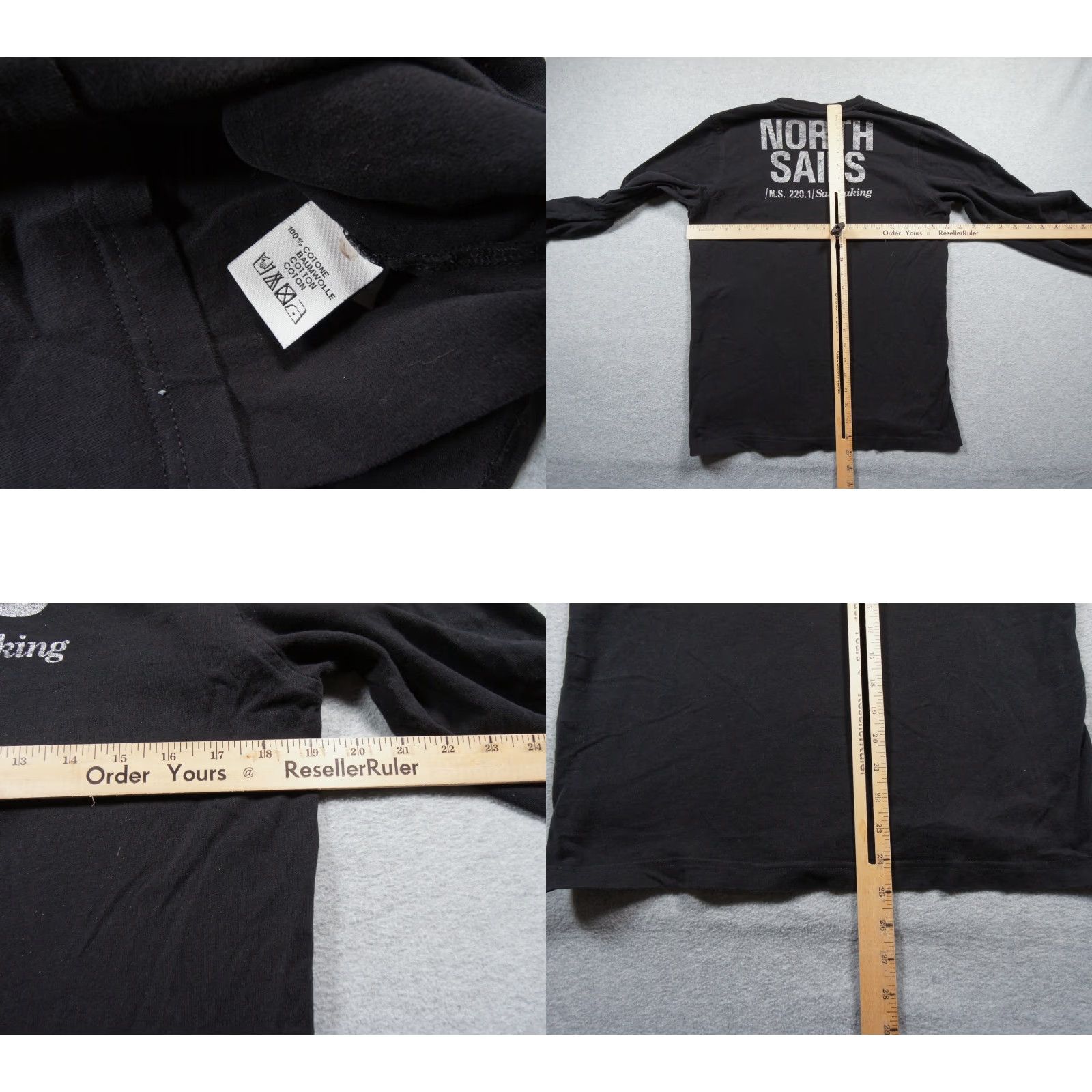 Vintage North Sails Shirt Womens Large Black Long Sleeve Crewneck Tee Ladies Graphic Tee Size L / US 10 / IT 46 - 8 Thumbnail