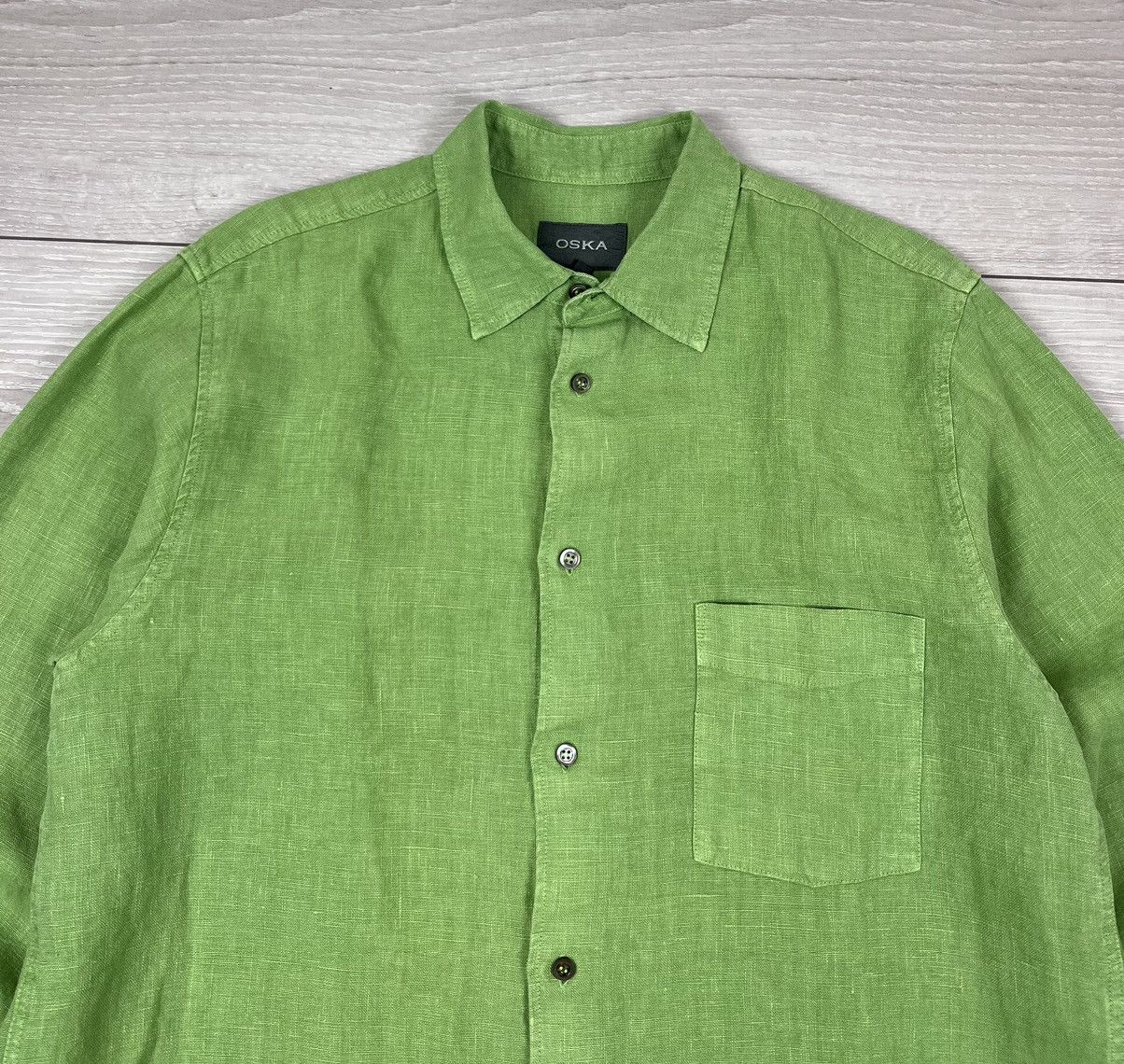 Other New Oska Linen Button Up Green Shirt Size US L / EU 52-54 / 3 - 5 Thumbnail