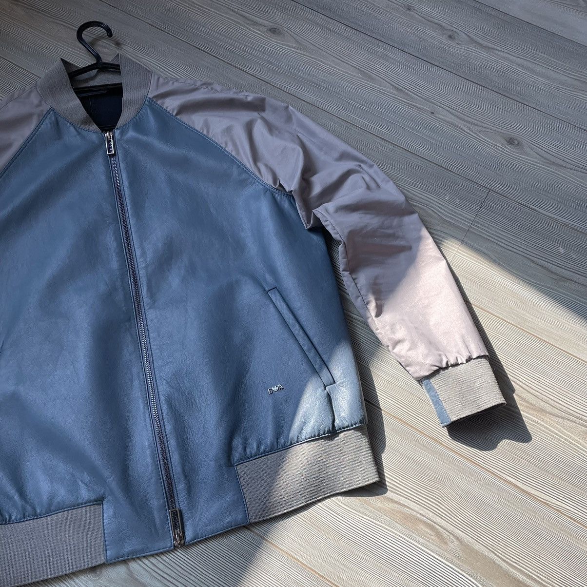 Emporio Armani Emporio Armani Leather + Nylon Bomber Jacket Size US L / EU 52-54 / 3 - 5 Thumbnail