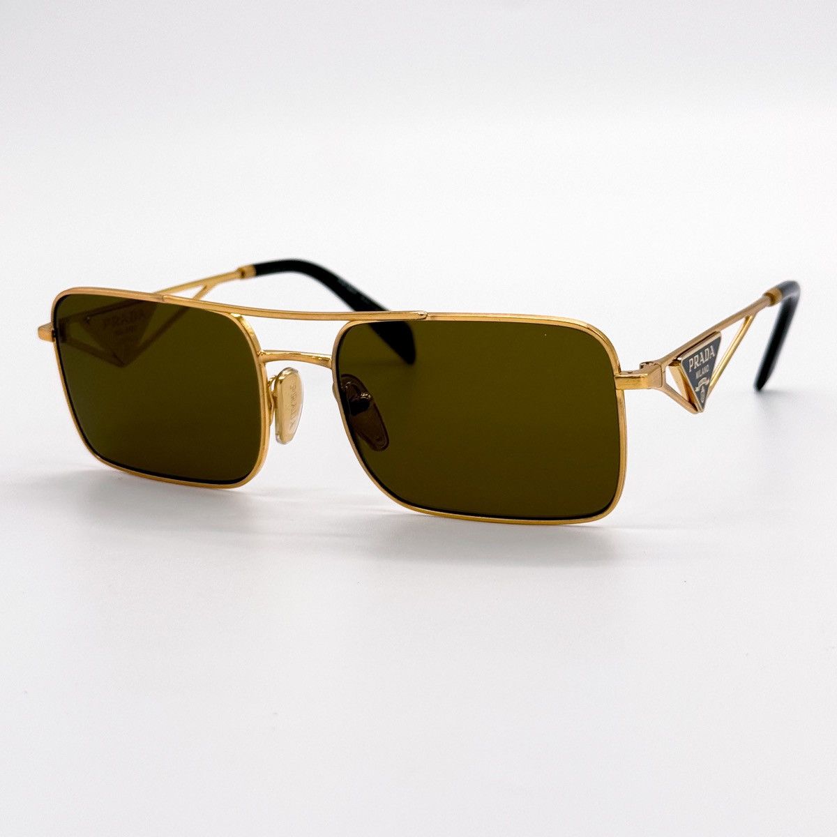 Prada NEW PRADA SPR A52 15N01T SQUARE GOLD PRA52S 15N01T WOMEN Size ONE SIZE - 2 Thumbnail