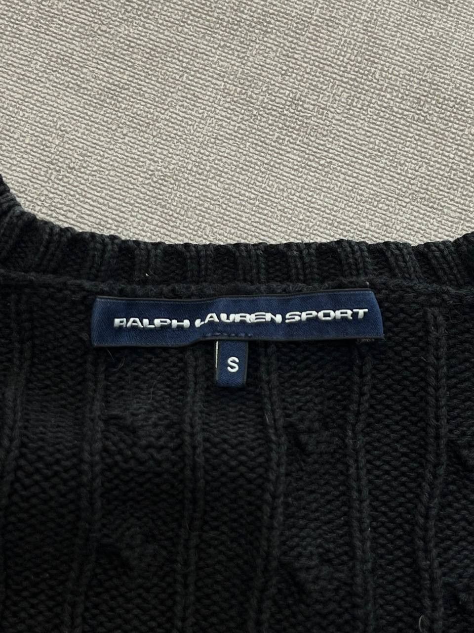 Polo Ralph Lauren Polo Ralph Lauren V - Neck Cable Knit Sweater Black Women`s Size S / US 4 / IT 40 - 8 Thumbnail
