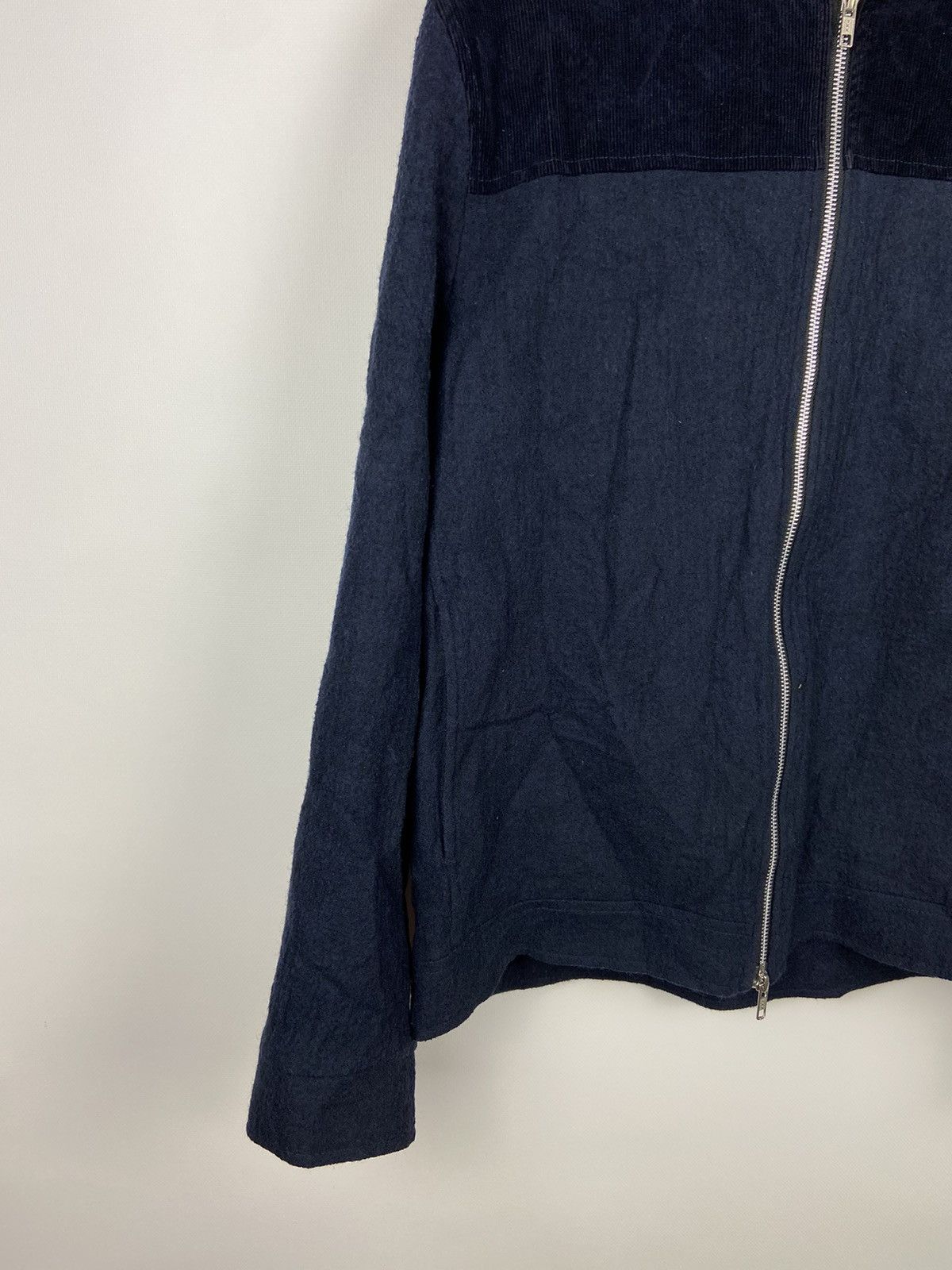 Designer × Oliver Spencer Oliver Spencer Corduroy/Wool Zip Up Jacket Blue Men Size US S / EU 44-46 / 1 - 5 Thumbnail