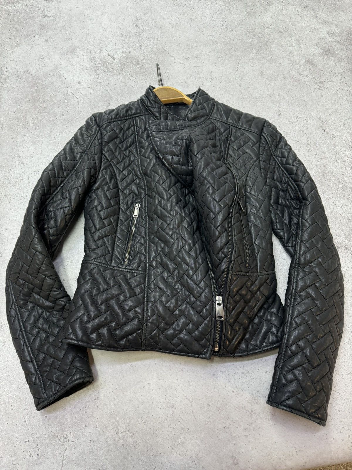 Japanese Brand Vintage Asymmetric Soft Real Leather 3D Jacket Size US S / EU 44-46 / 1 - 7 Thumbnail