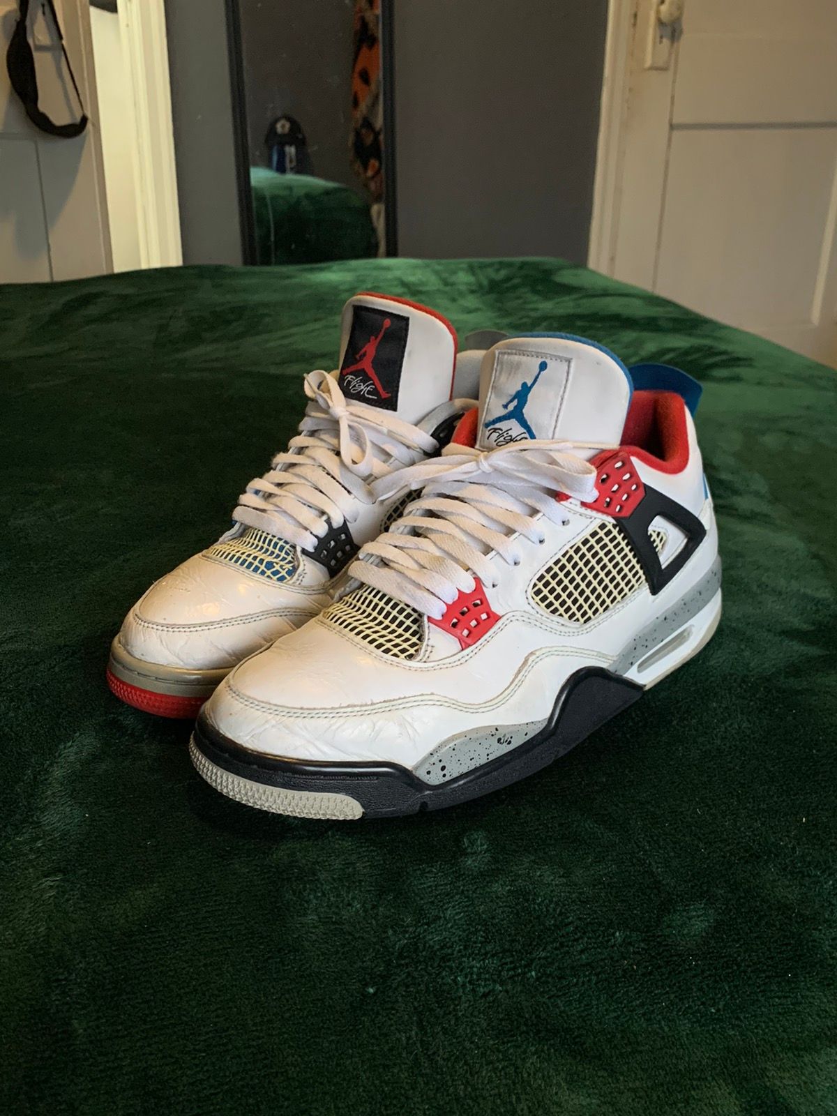 Pre-owned Jordan Brand 4 Retro What The Shoes In White