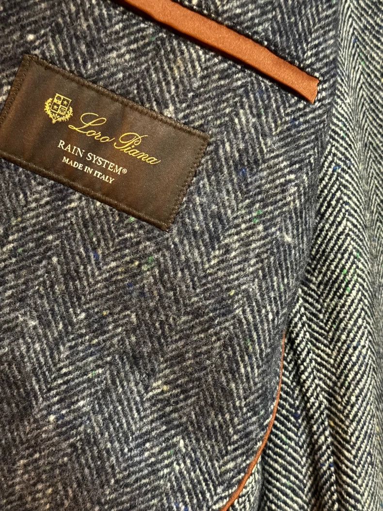 Loro Piana LORO PIANA Gray and blue cashmere blended coat with human Size US XL / EU 56 / 4 - 5 Thumbnail