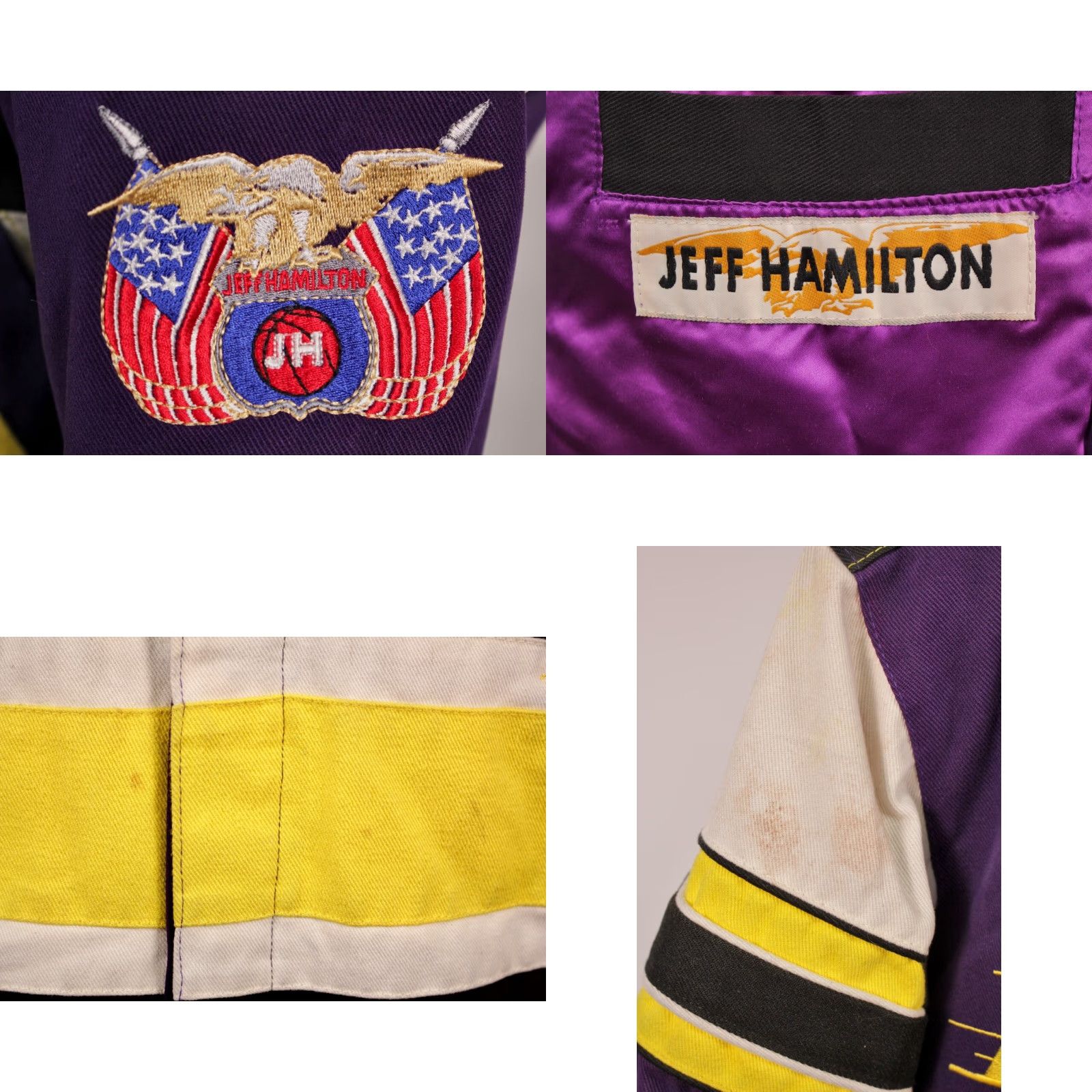 Hamilton VINTAGE Jeff Hamilton Basketball Shirt S Purple 90s LA Lakers Mens Size US S / EU 44-46 / 1 - 8 Thumbnail