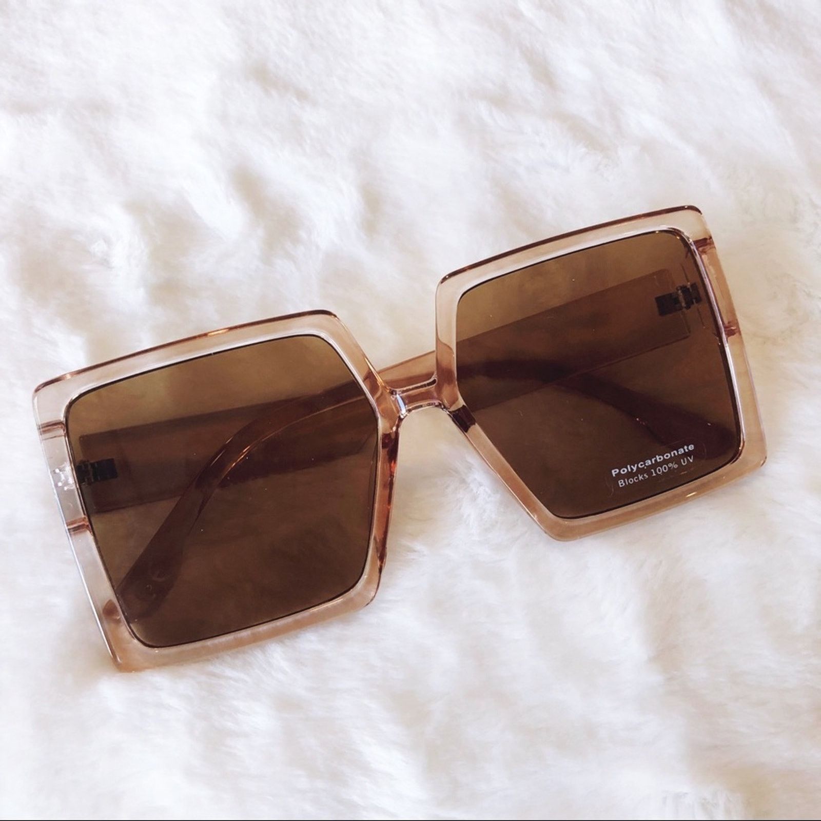 Other Molly Clear Pink Oversized Rectangle Sunglasses Size ONE SIZE - 5 Thumbnail