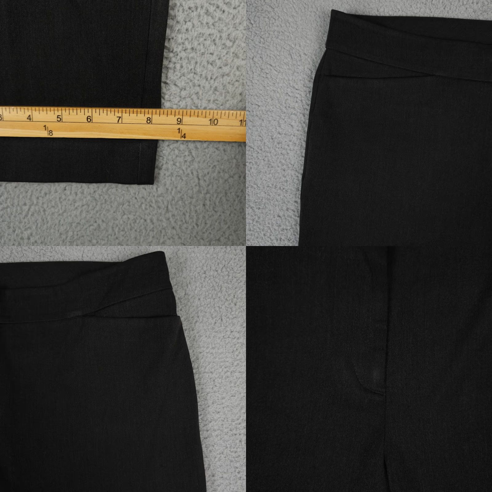 Ann Taylor Ann Taylor Pants Women 14 Black Dark Gray Straight Leg Trousers Career FLAW Size 36" / US 14 / IT 50 - 8 Thumbnail