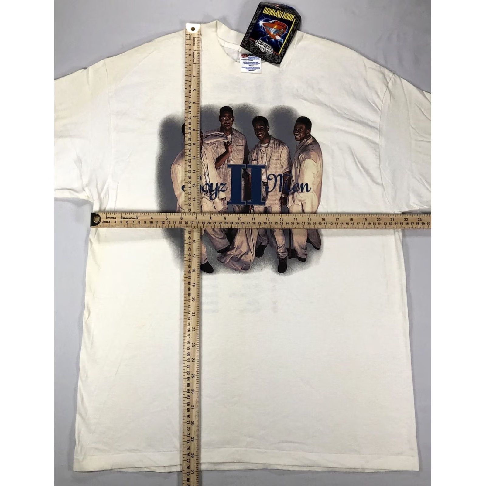 Hanes VINTAGE Hanes Boyz II Men All Around The World Tour T-Shirt XL White 90s Crew Neck Short Sleeve Men 100% Cotton Knit Double-Sided Graphic Print Size US XL / EU 56 / 4 - 2 Thumbnail