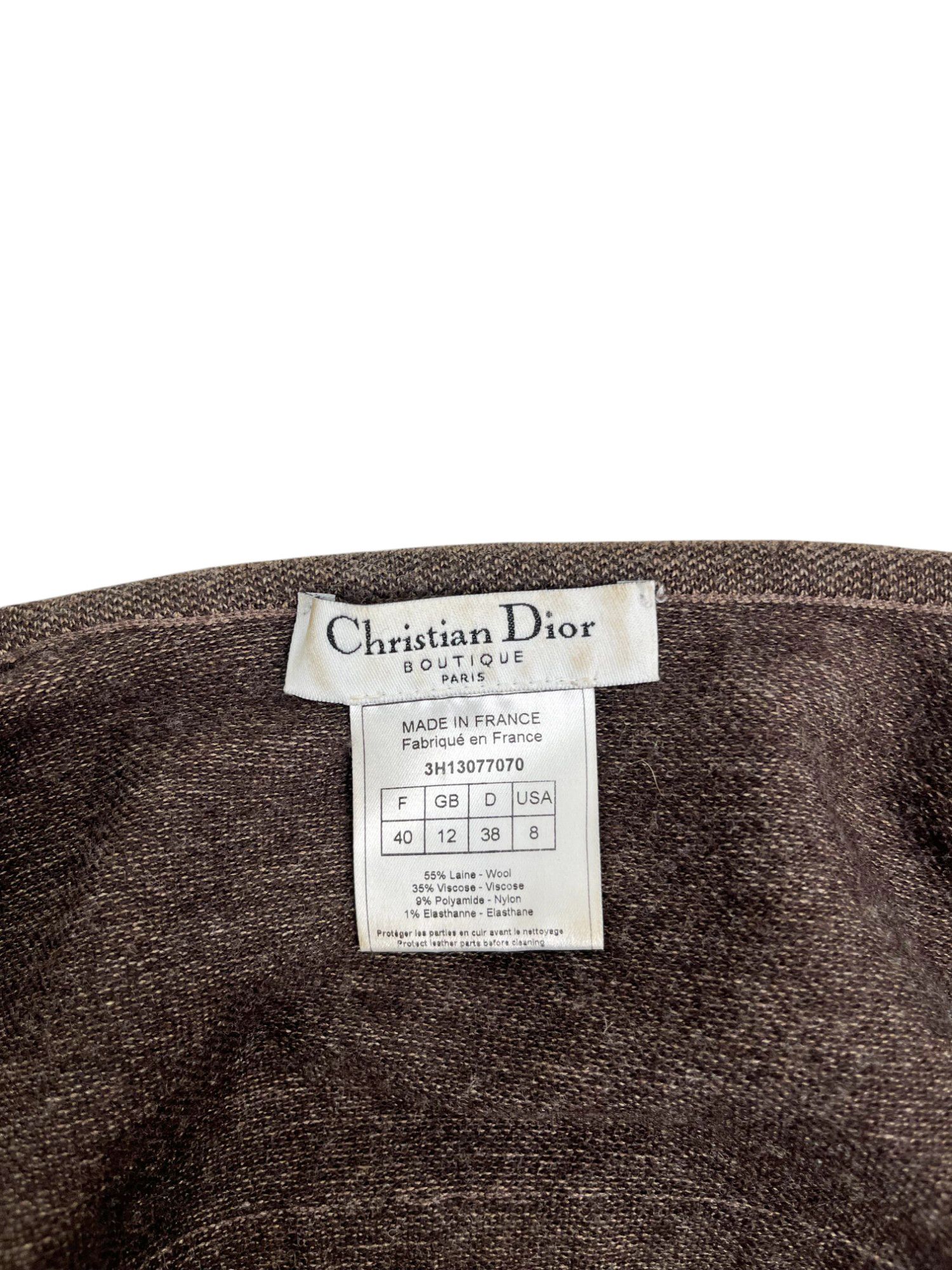Dior by John Galliano F/W 2003 Brown Bondage Zipped Sweater Size L / US 10 / IT 46 - 12 Thumbnail