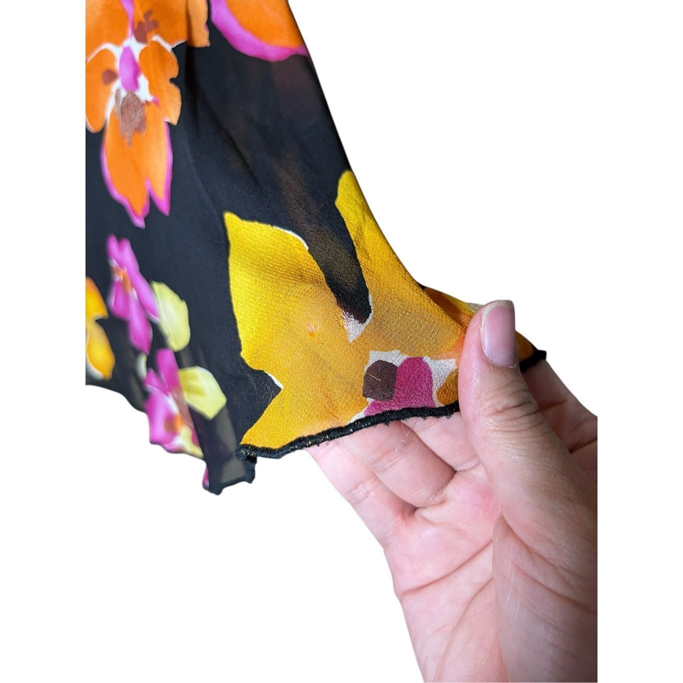 Jones New York Vintage Jones New York 100% Silk Skirt Layered Sequin Floral Size 26" / US 2 / IT 38 - 7 Thumbnail