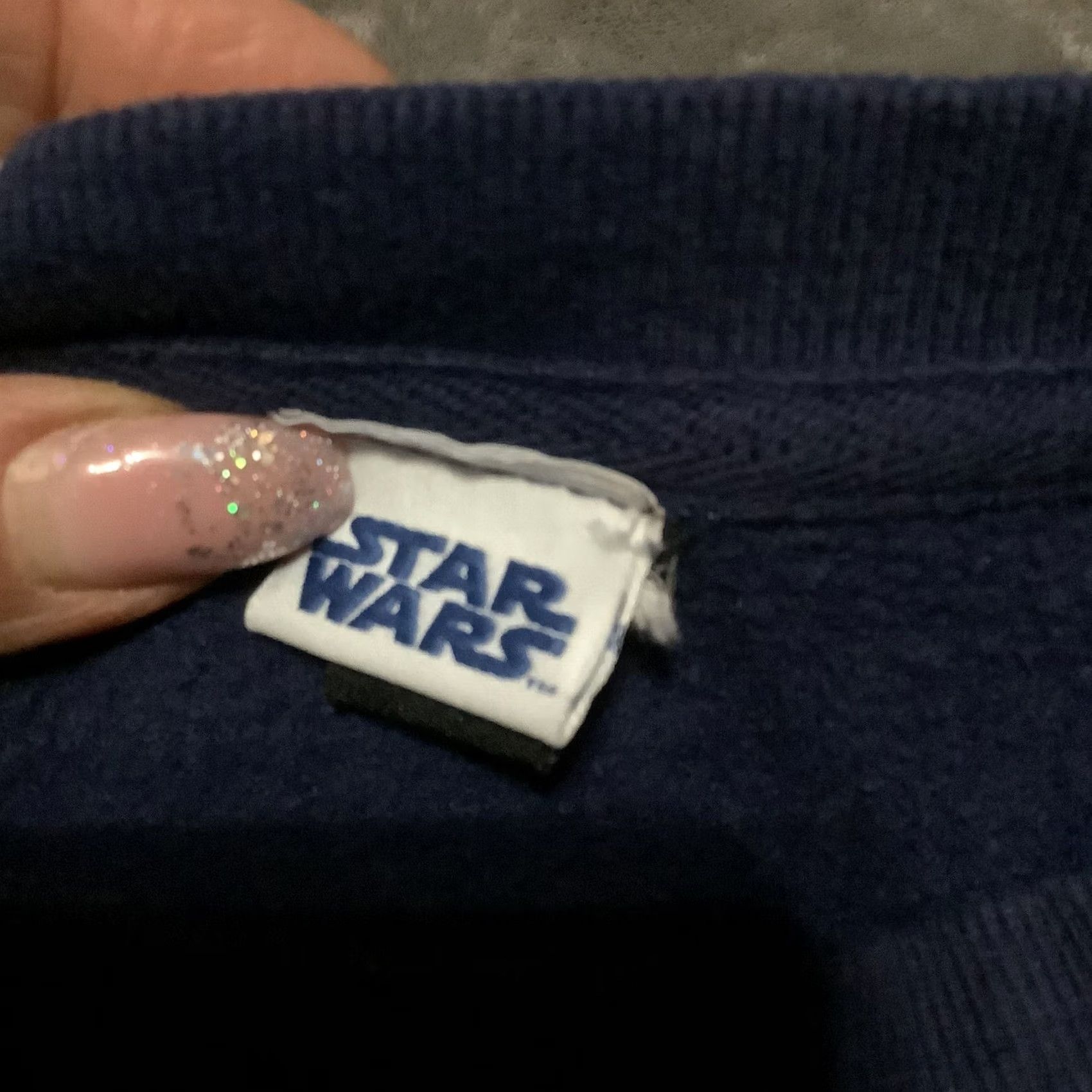 Star Wars Star Wars Sweatshirt Crew Neck Long Sleeve Blue Star Wars Flower Graphic Print Quilted Logo Pullover Adult M Size US M / EU 48-50 / 2 - 4 Thumbnail