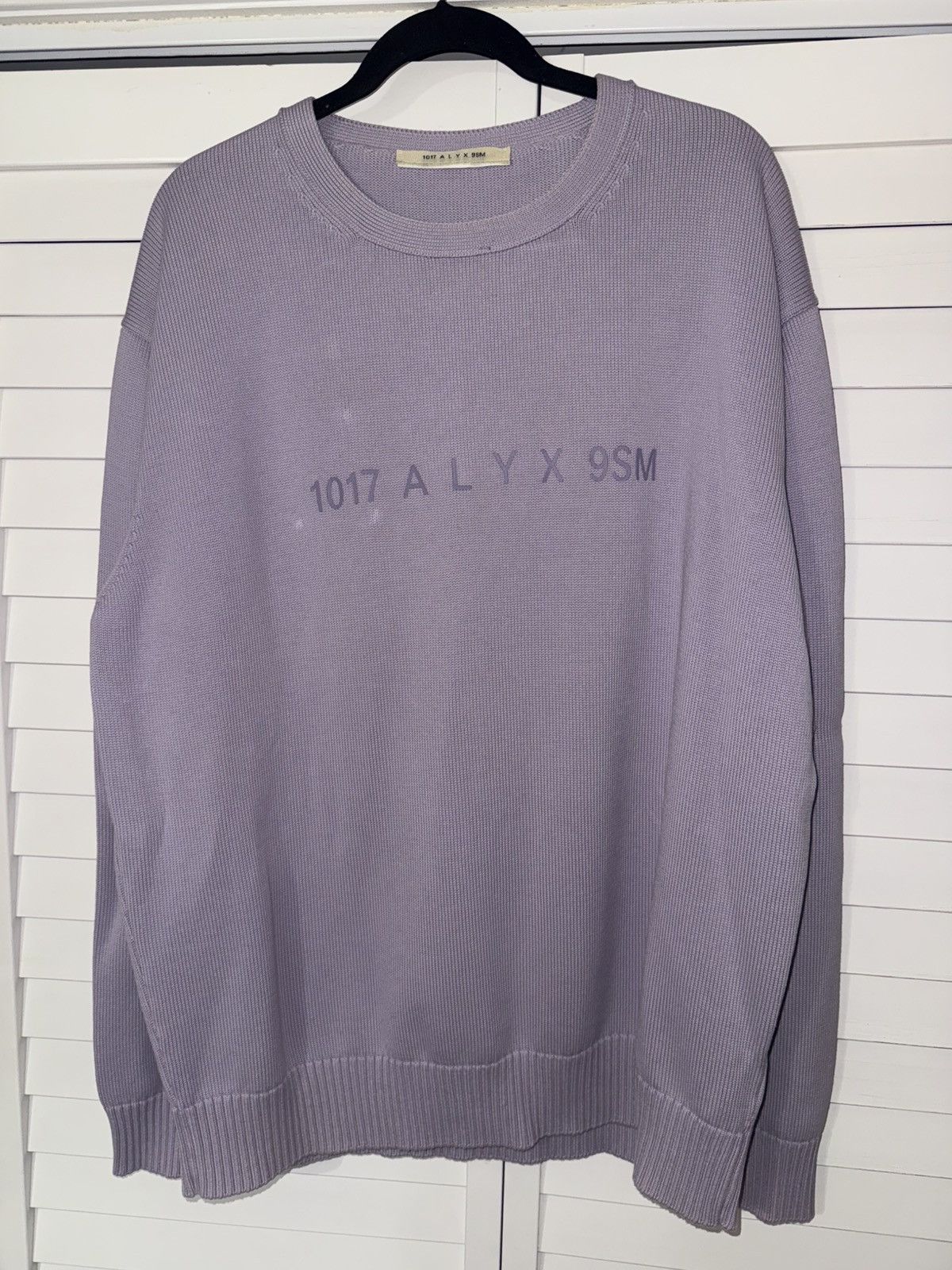 1017 ALYX 9SM 1017 ALYX 9SM Lavender Knit Crewneck Sweater Size US XL / EU 56 / 4 - 1 Thumbnail
