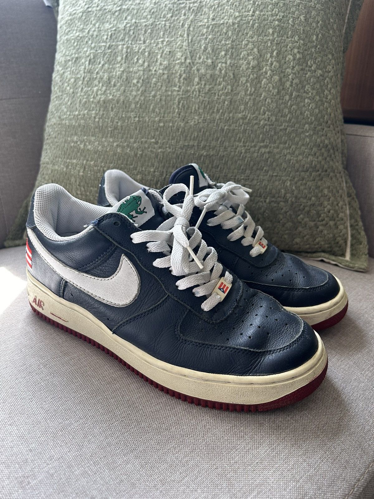 Nike × Vintage Nike Air Force 1 Puerto Rico Navy 2002 | Grailed