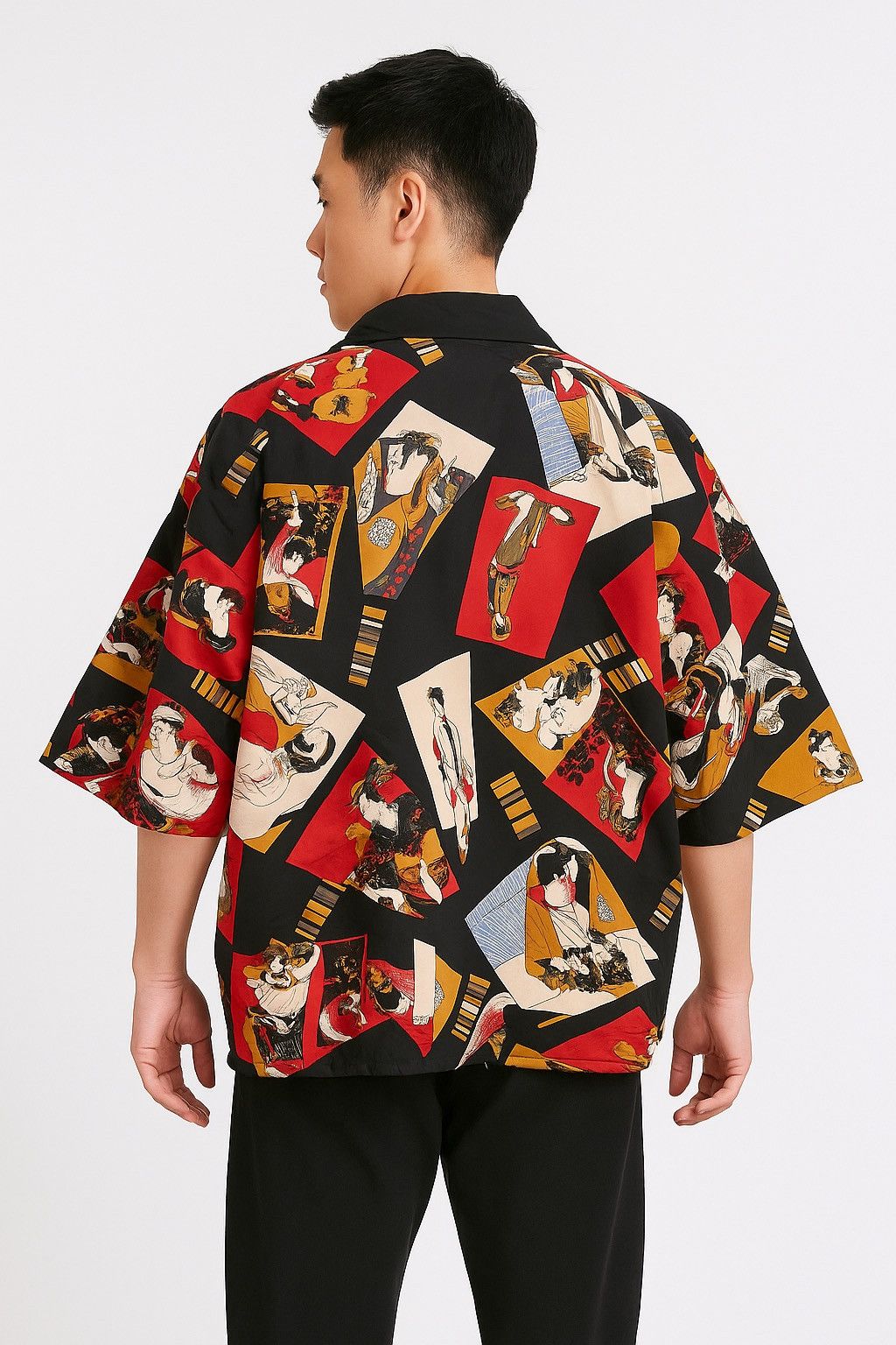 Japanese Brand Vintage Japanese Ukiyo-e Haori Jacket Kimono Style - Unisex Size US L / EU 52-54 / 3 - 3 Thumbnail