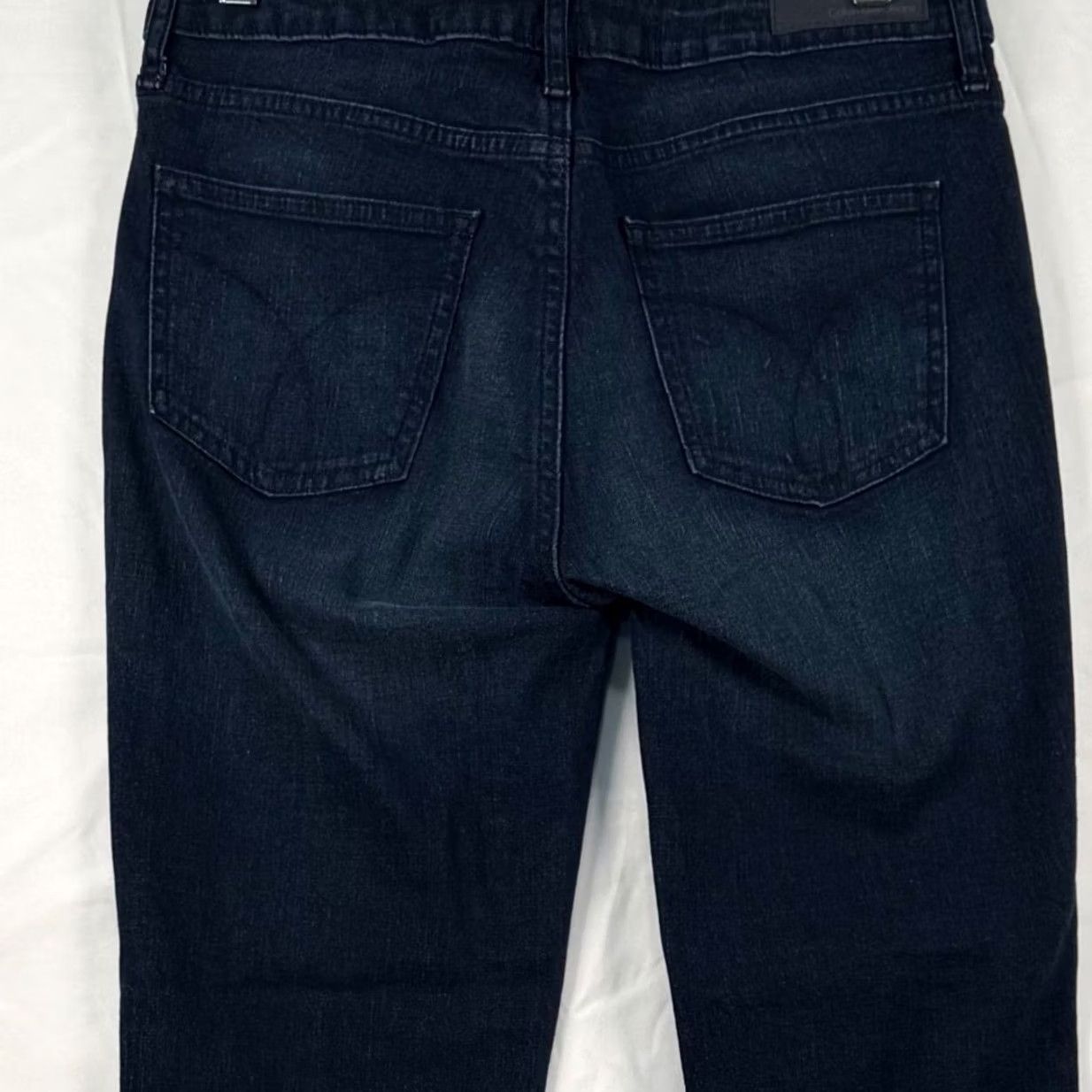 Vintage Calvin Klein Jeans Ultimate Skinny Jeans Dark Indigo Blue 30x29 5-Pocket Stretch Slim Quiet Luxury Womens Size 30" / US 8 / IT 44 - 4 Thumbnail