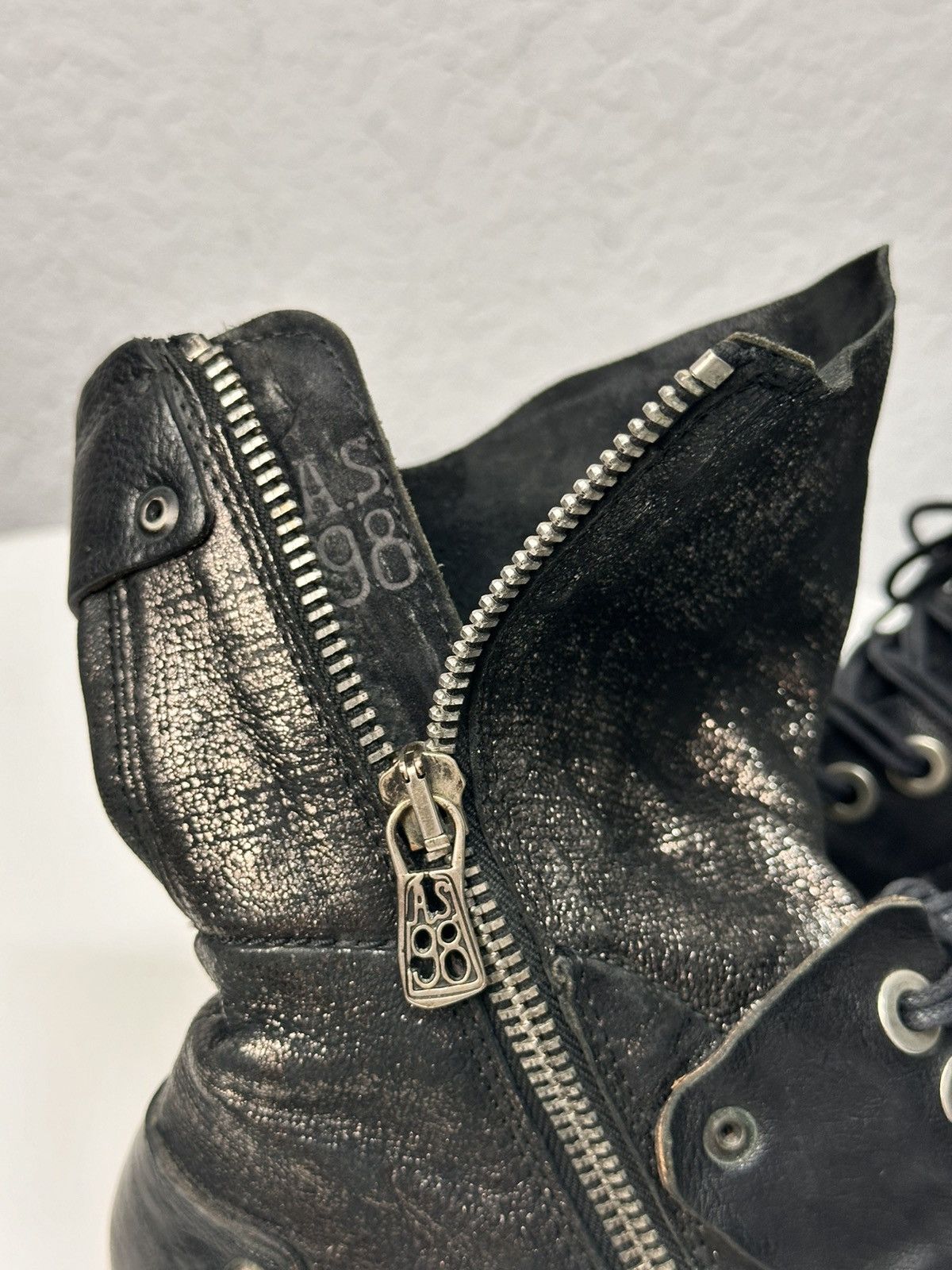 A.S.98 Leather Boots A.S. 98 Western Air step Guisi style Vintage Size US 7 / IT 37 - 9 Thumbnail