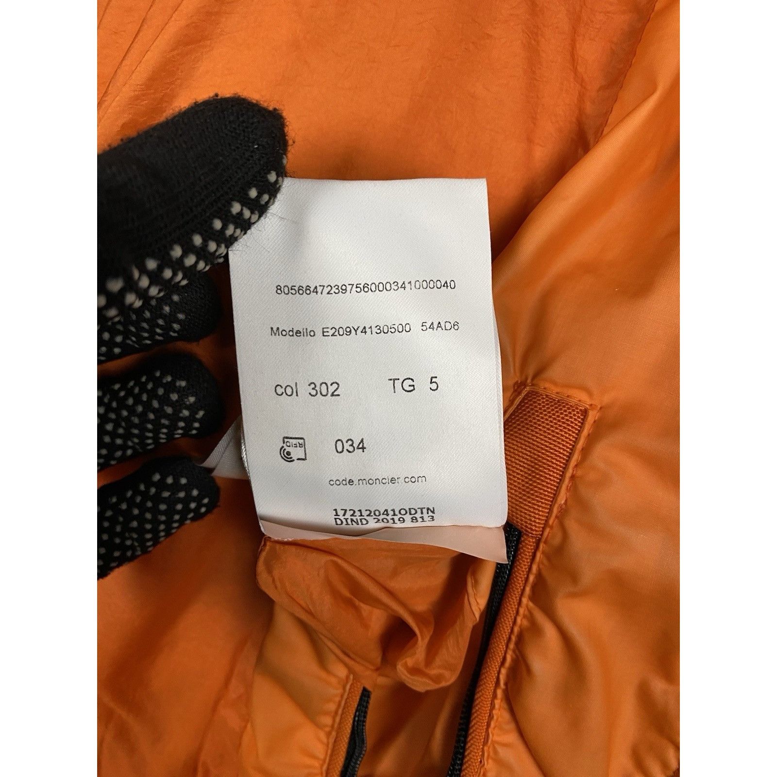 Moncler RARE! Moncler x 1017 ALYX 9SM Deimos Men`s Orange Down Insu Size US L / EU 52-54 / 3 - 24 Thumbnail