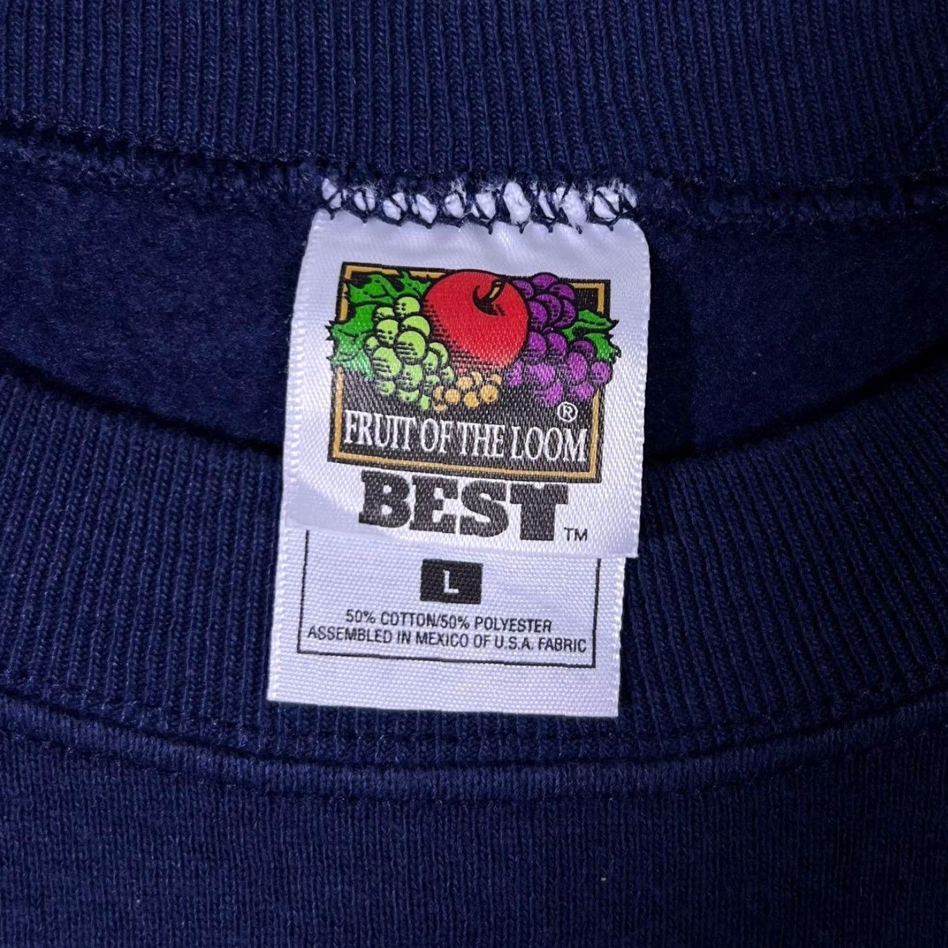Fruit Of The Loom VINTAGE Grandma Is My Name Spoiling Is My Game Embroidered Sweatshirt Large Navy Mens Sweatshirt Embroidered Size US L / EU 52-54 / 3 - 3 Thumbnail
