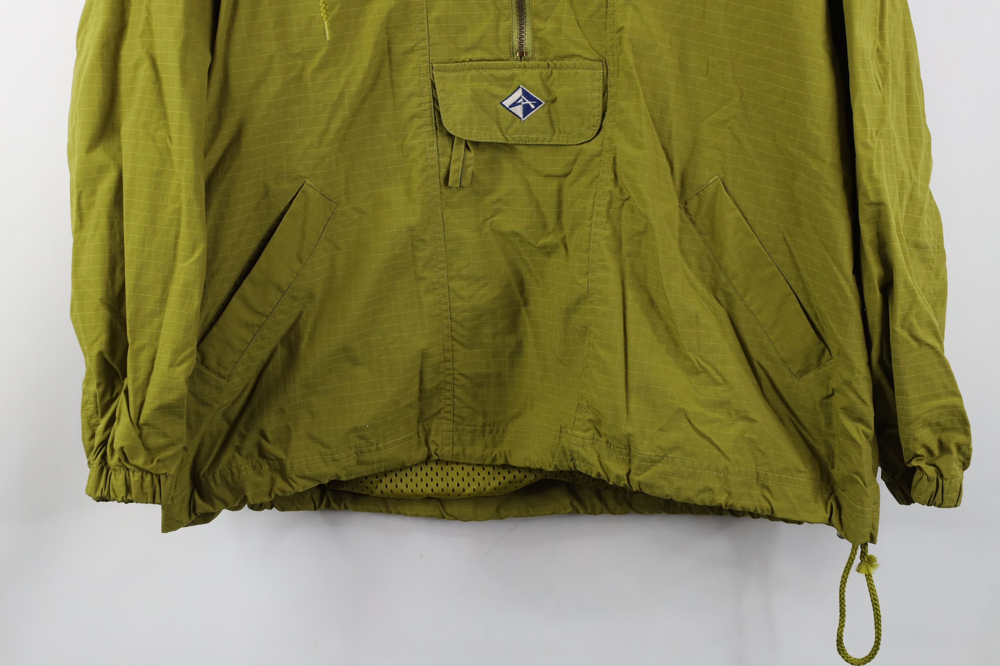 Vintage Vintage 90s Streetwear Hooded Windbreaker Jacket Green Size L / US 10 / IT 46 - 3 Thumbnail