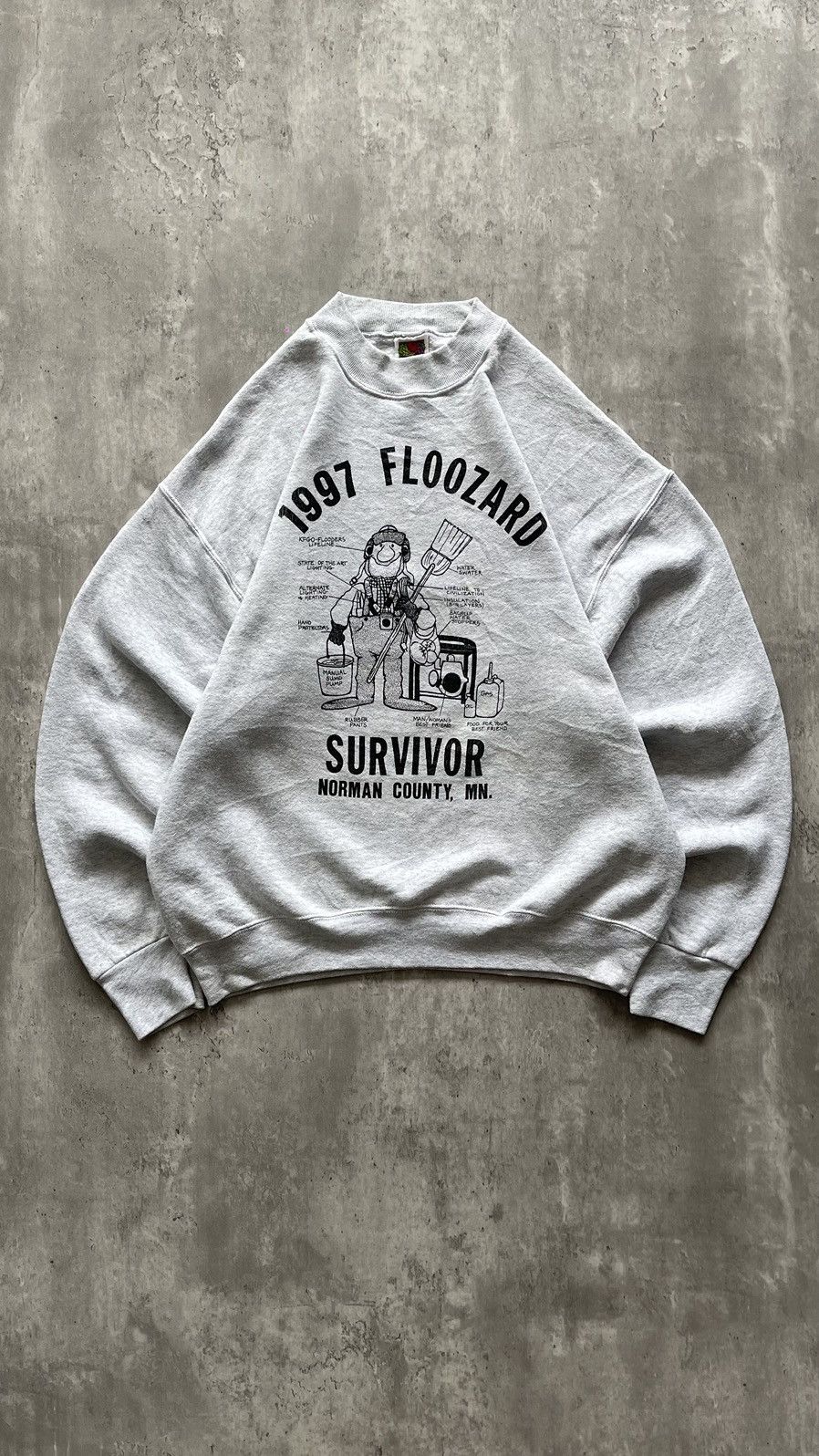 Russell Athletic × Vintage 1990S FLOZARD SURVIVOR SWEATSHIRT Size US L / EU 52-54 / 3 - 1 Thumbnail