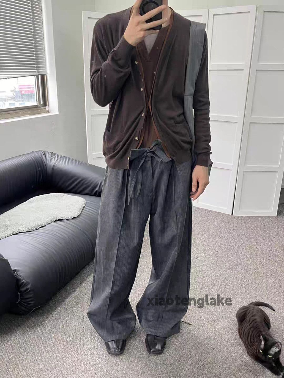 Designer × Japanese Brand × Vintage dance retro loose baggy striped yuppie cleanfit pants Size US 34 / EU 50 - 1 Thumbnail