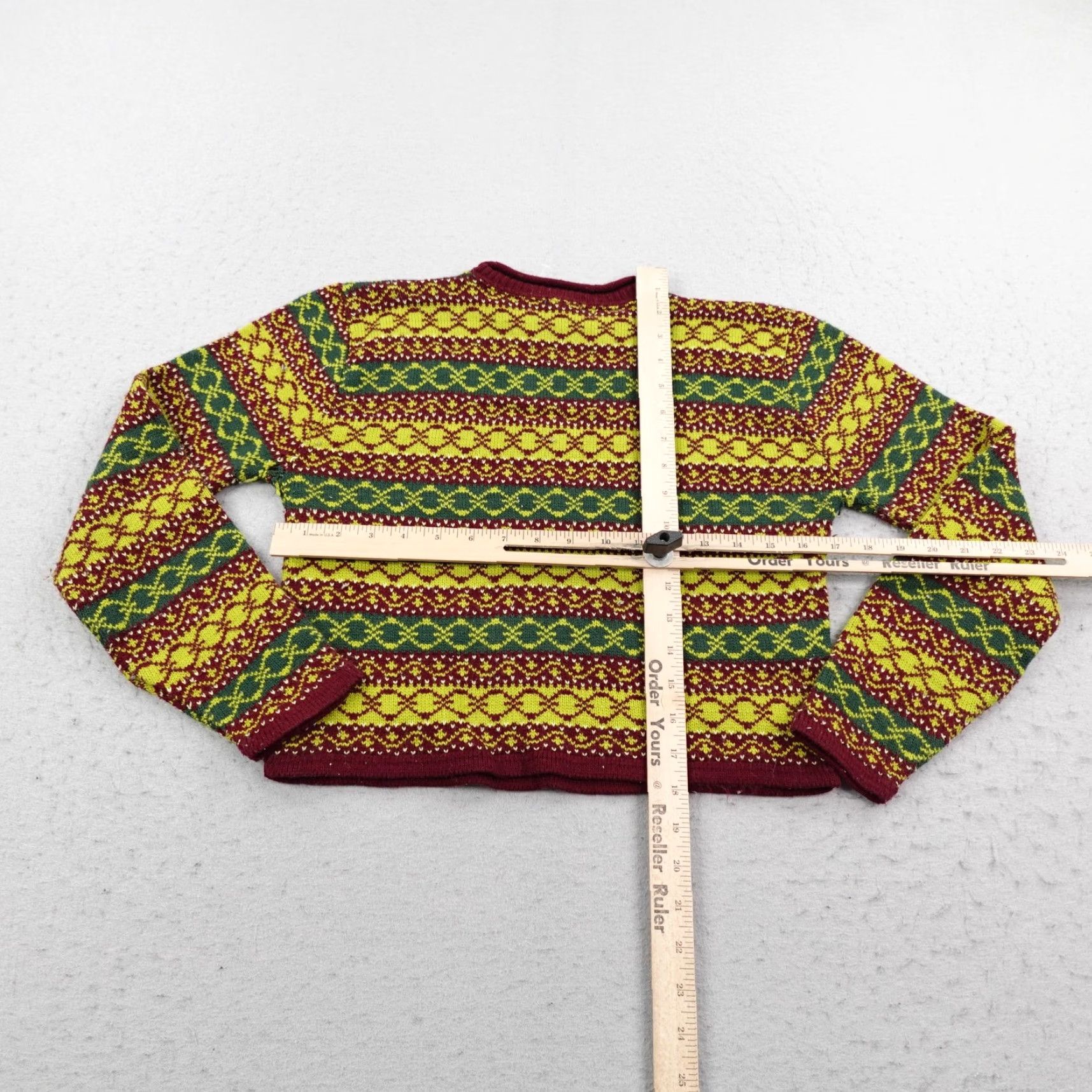 Vintage VINTAGE Old Glory Sweater Women's M Fair Isle Cropped Roll Neck Pullover Size M / US 6-8 / IT 42-44 - 6 Thumbnail