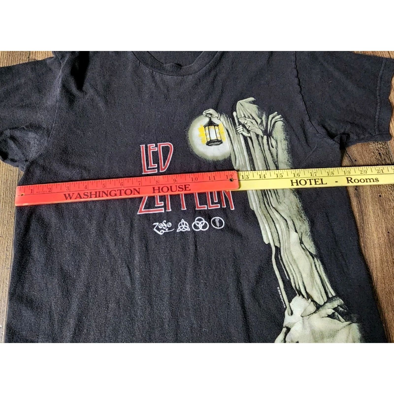 Tultex Mens M LED ZEPPELIN STAIRWAY TO HEAVEN T Shirt Band Tee Short Sleeve Crew Neck Black Tultex Cotton Graphic Print Size M Mens Size US M / EU 48-50 / 2 - 3 Thumbnail