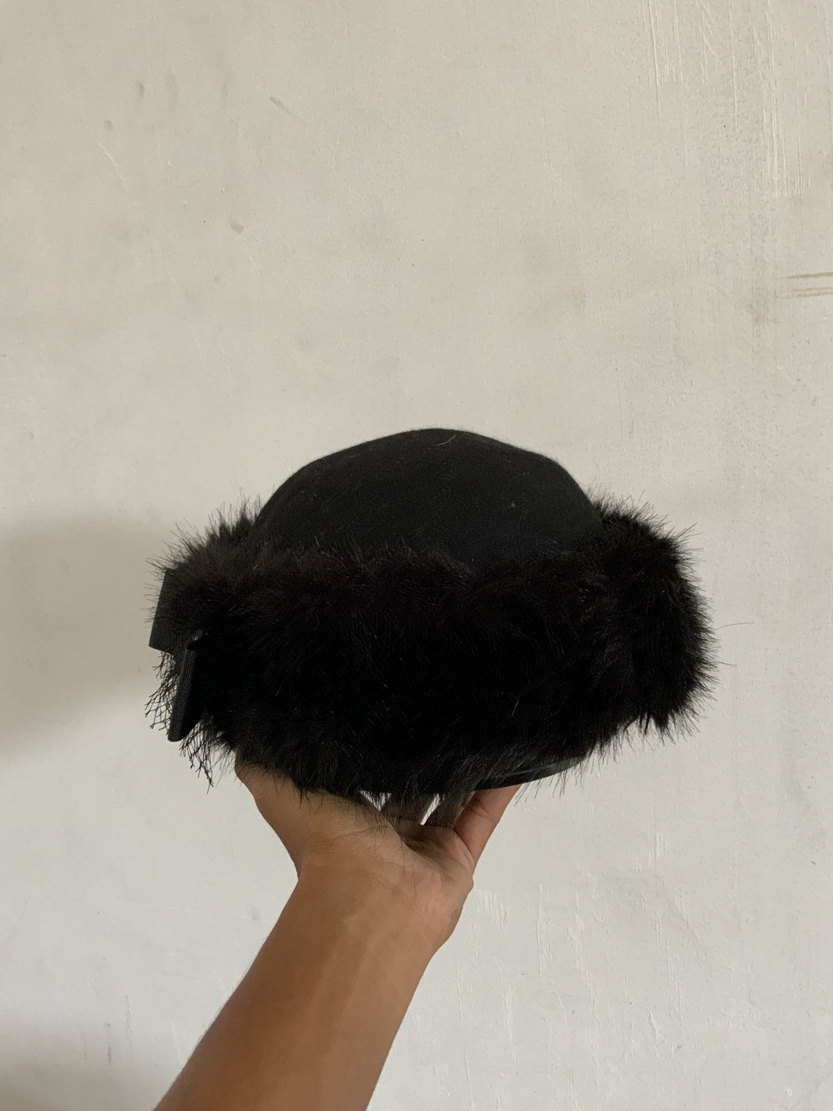 If Six Was Nine Mohair Faux Fur Wool Black Hat Size ONE SIZE - 3 Thumbnail
