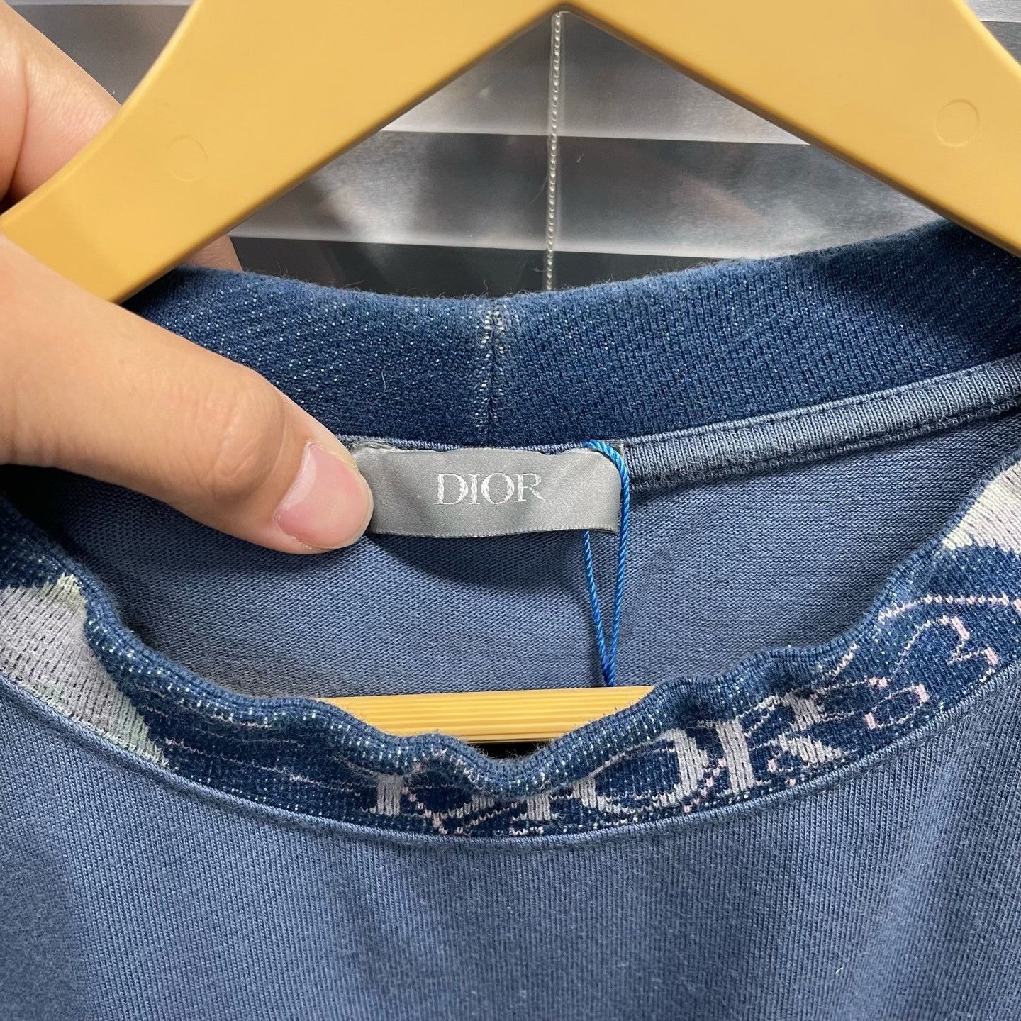 Dior Dior Blue Short Sleeve Embroidered Pocket T-Shirt Size US XL / EU 56 / 4 - 3 Thumbnail