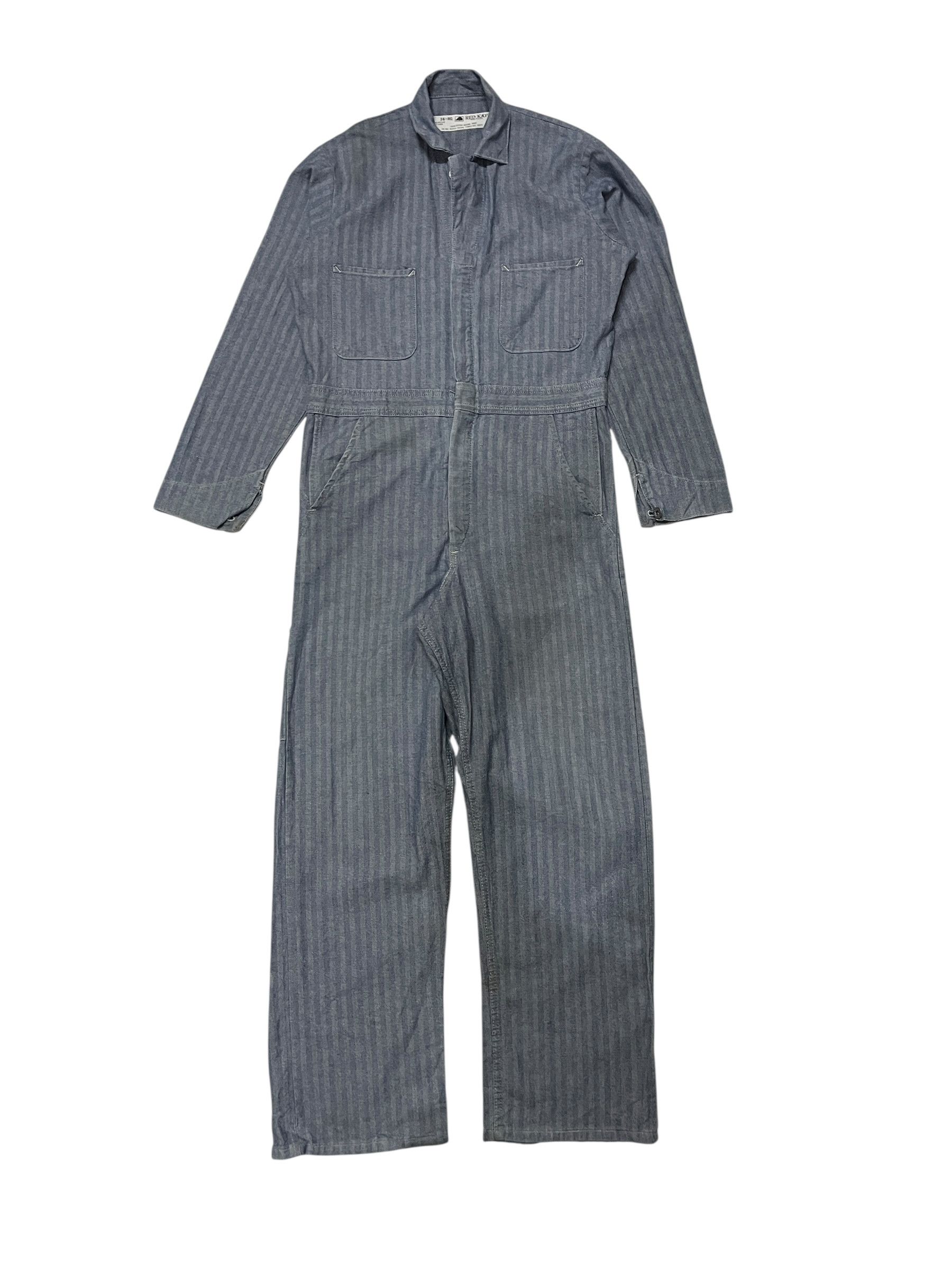 Red Kap Vintage USA Herringbone Twill Workwear Coverall Red Kap Size US L / EU 52-54 / 3 - 1 Thumbnail